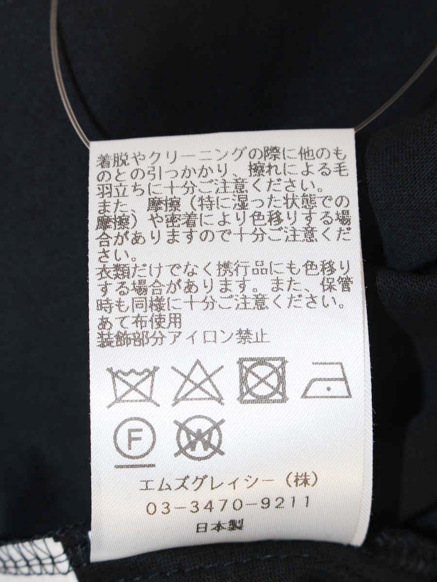 エムズグレイシー 115311 Tシャツ カットソー 38 ブラック フラワー刺繍 ITEYFQGTV52O