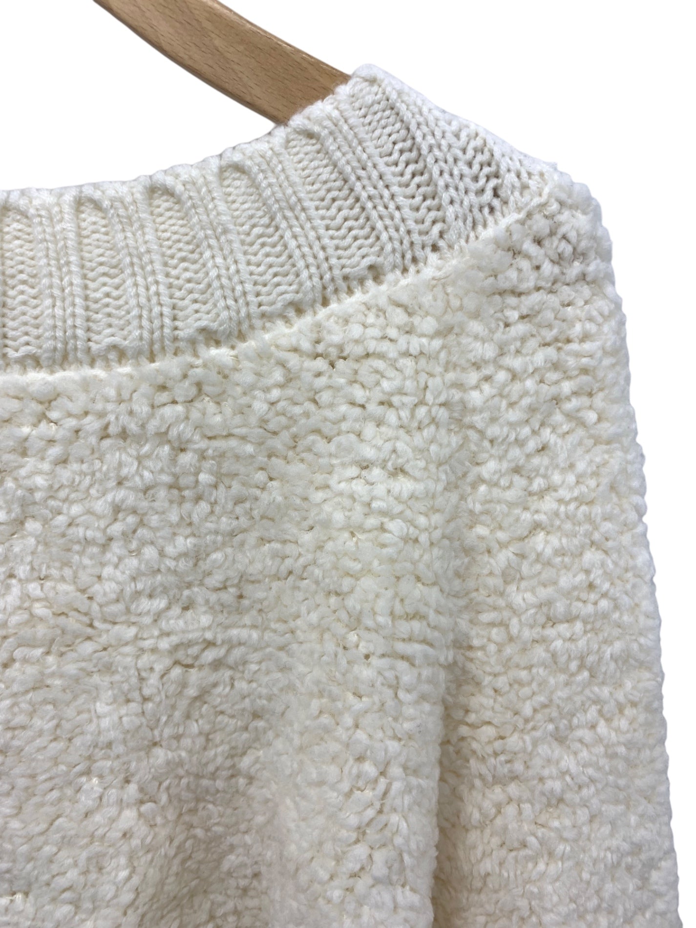 グレースコンチネンタル 01214 43003 セーター 36 ホワイト ボア ニット ITRDLA0RTP6O