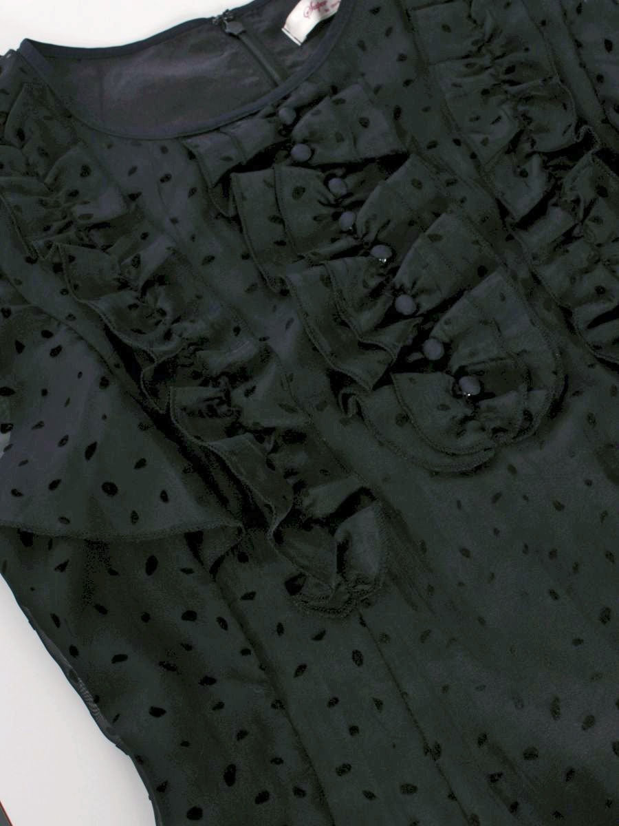 スーパービューティー ワンピース 42 ブラック フリル レース ITA0NY3R6SW0