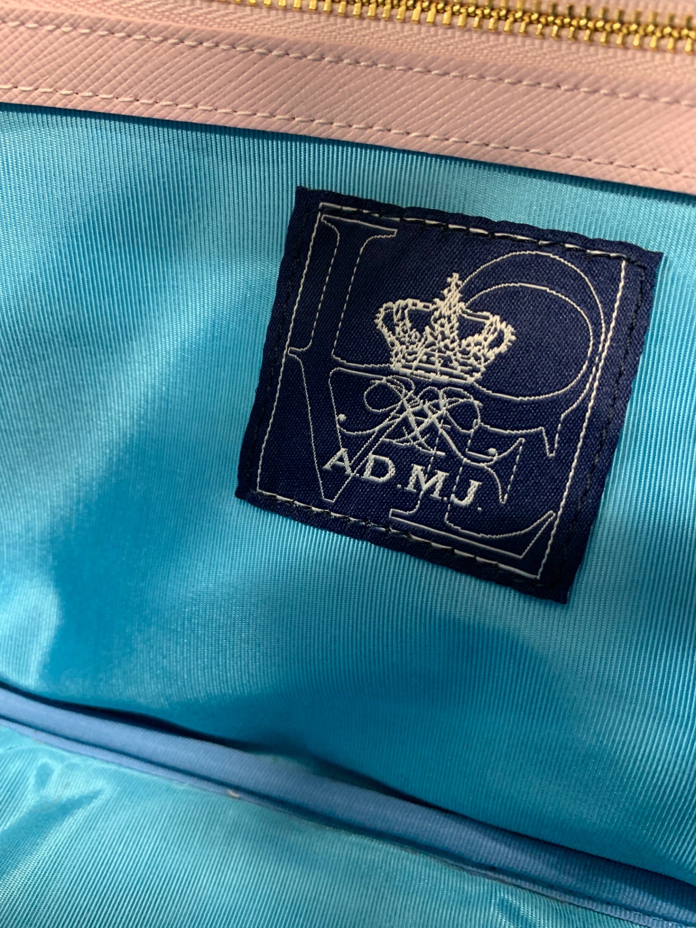 エーディーエムジェイ ハンドバッグ グレージュ レザー スワロフスキー ITR78IEMG718