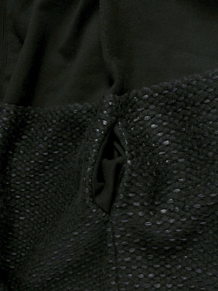 トゥービーシック W7F06-229-09 ワンピース 46 ブラック ニット ダブルジップ ストレッチ素材 ITC0CTWAJFZR