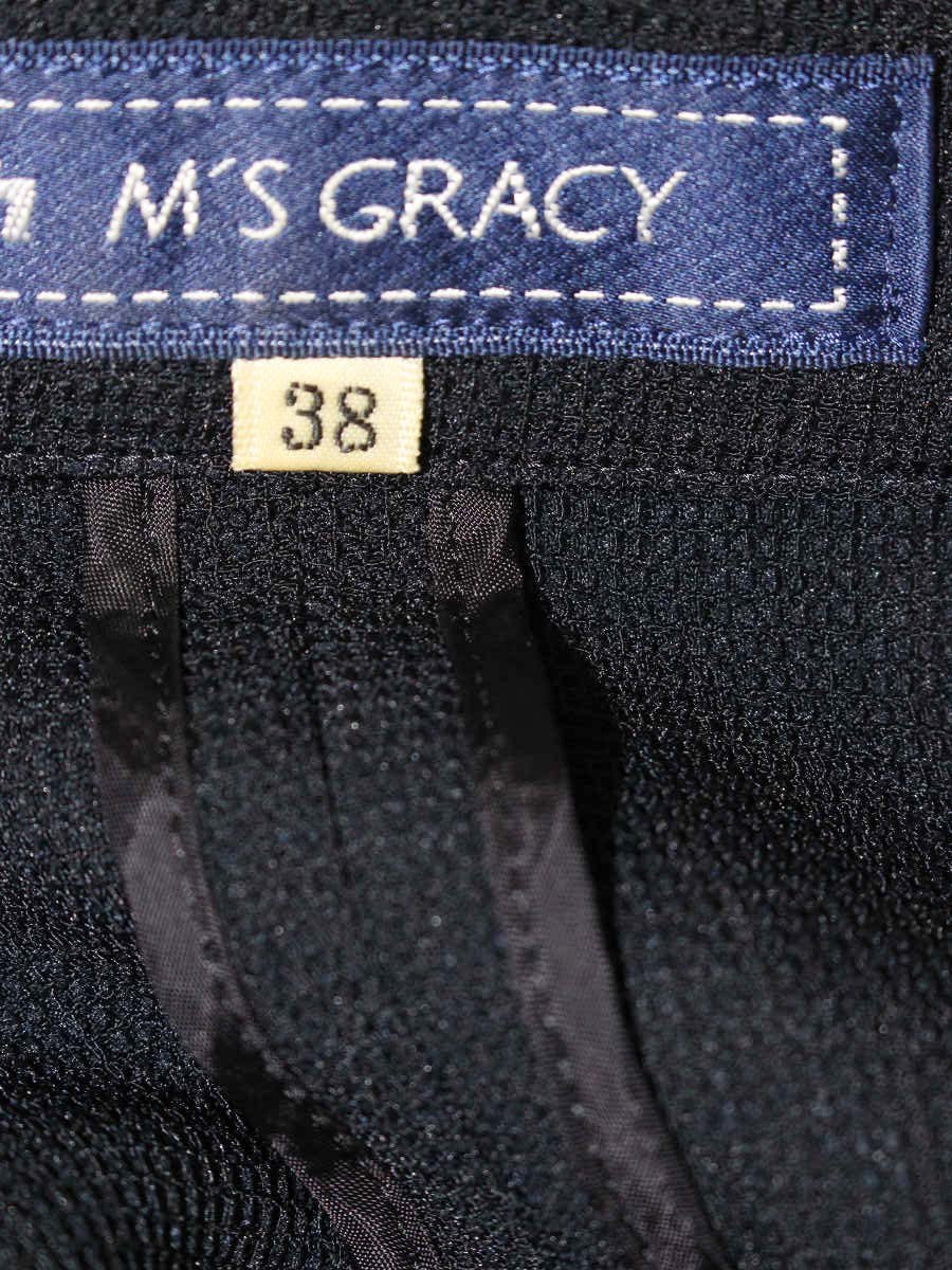 エムズグレイシー 624129 ジャケット 38 ネイビー テーラード ITZ0R3PTVPLW