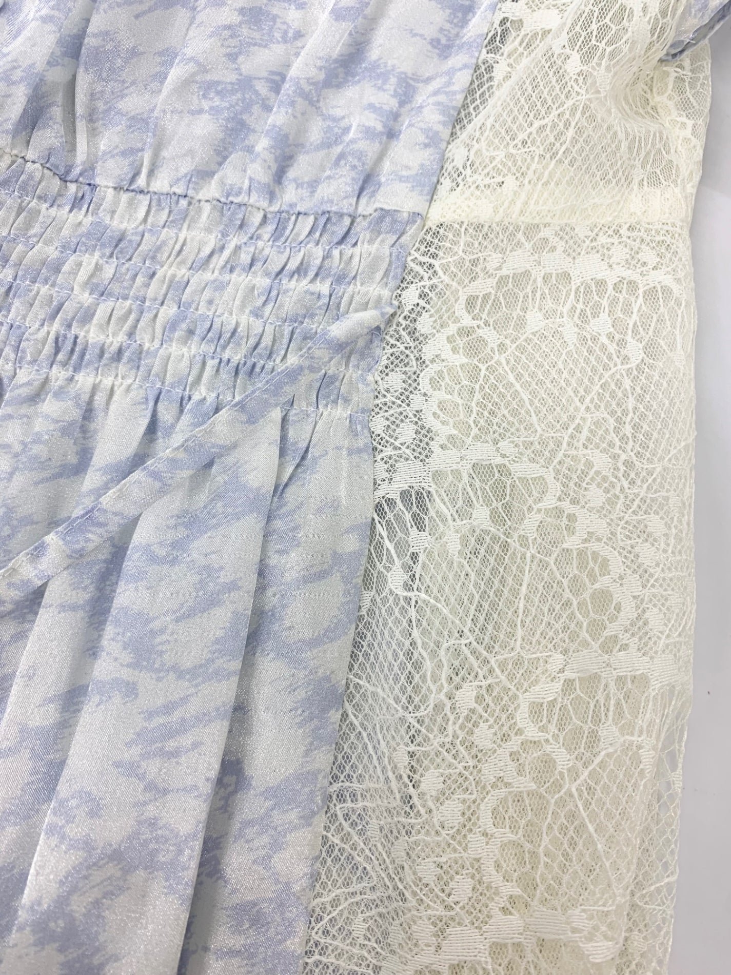 セルフォード マーブル柄ウエストリボンフレアワンピース CWF0222019 36 ブルー ITY4XKV2ID2C