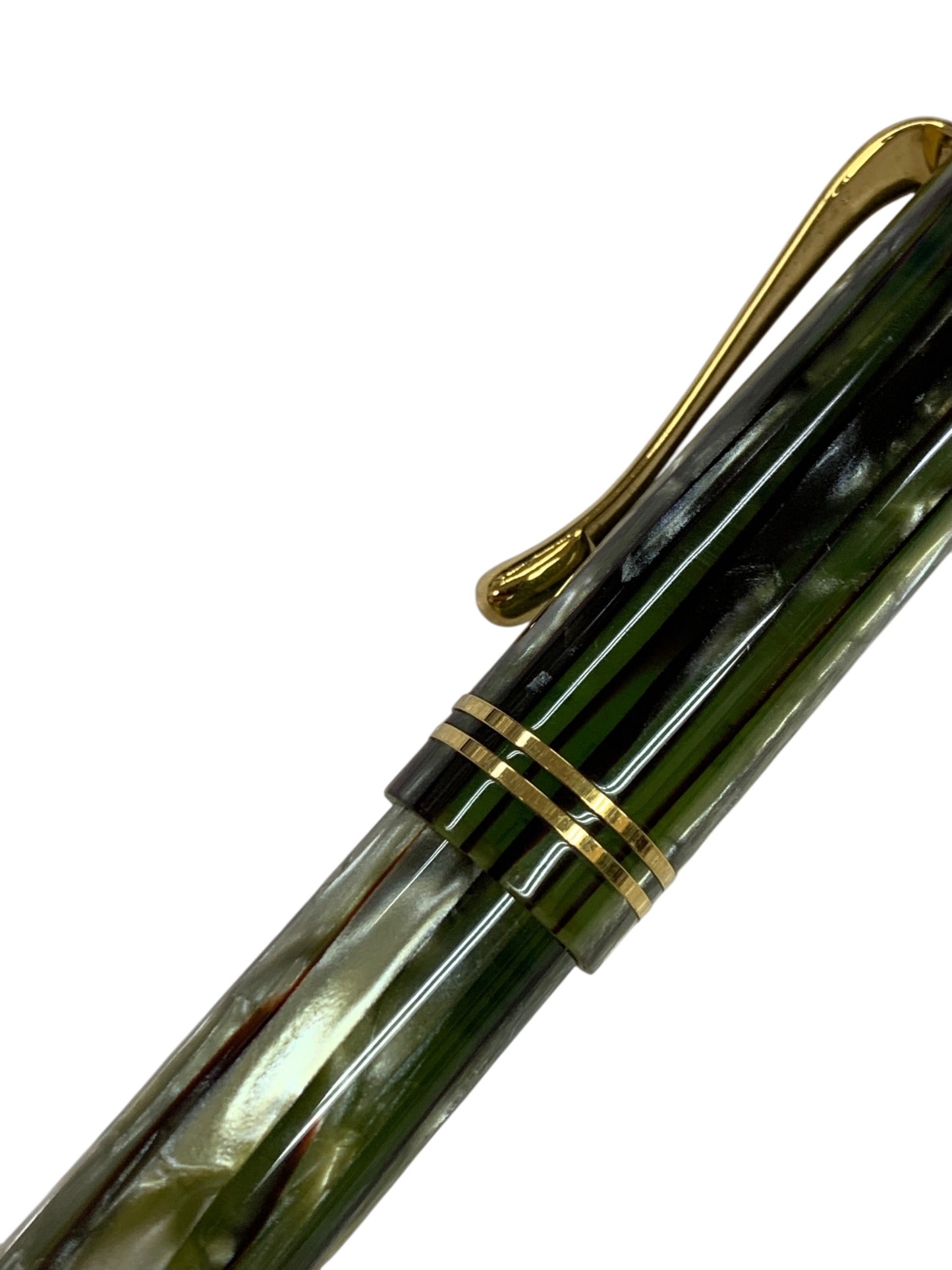 ペリカン 万年筆 M101N トータスシェル ブラウン/グリーン F 14 585 ITICPZSFPC74