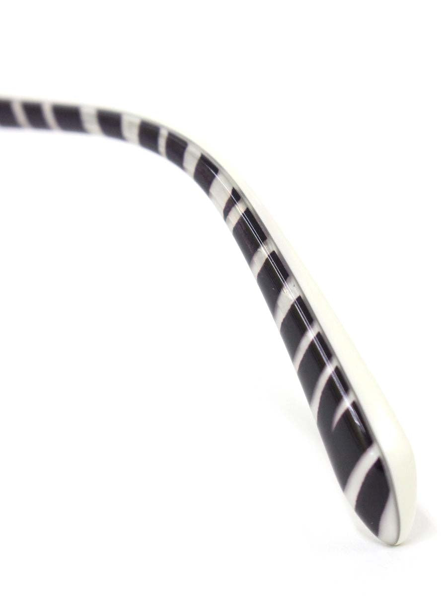 サムライ翔 SS-T24 メガネ ホワイト/ブラック/シルバー 智 セルフレーム ハーフリム スクエア ITA6AGNWTXNA