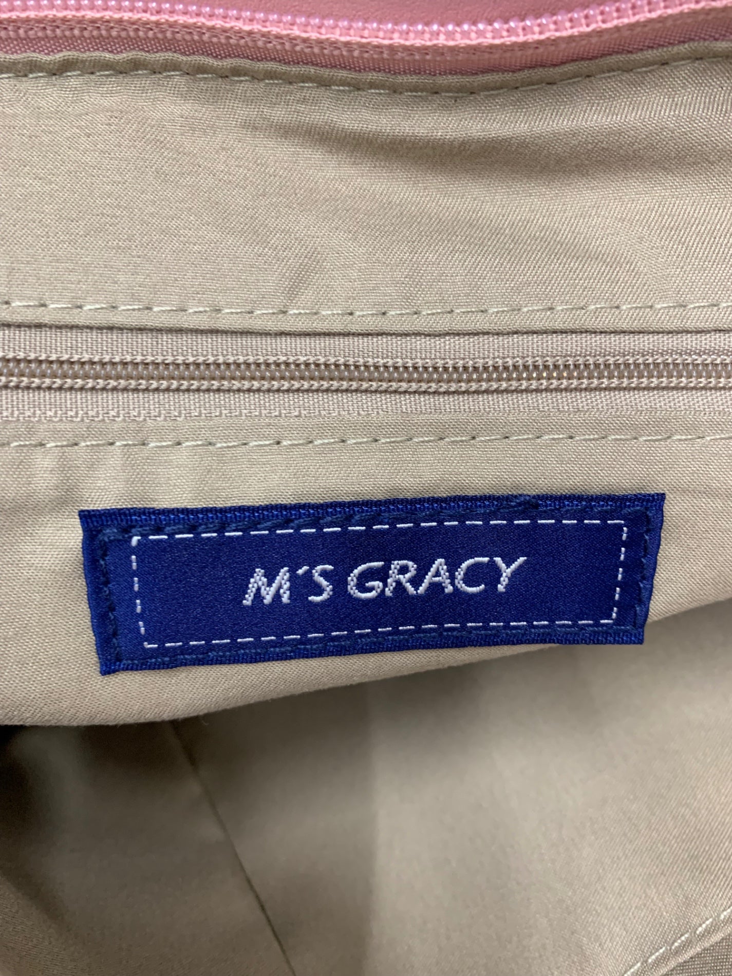 エムズグレイシー 294306 トートバッグ ピンク カメリアモチーフ 舟形 ITY3XZ07B37I