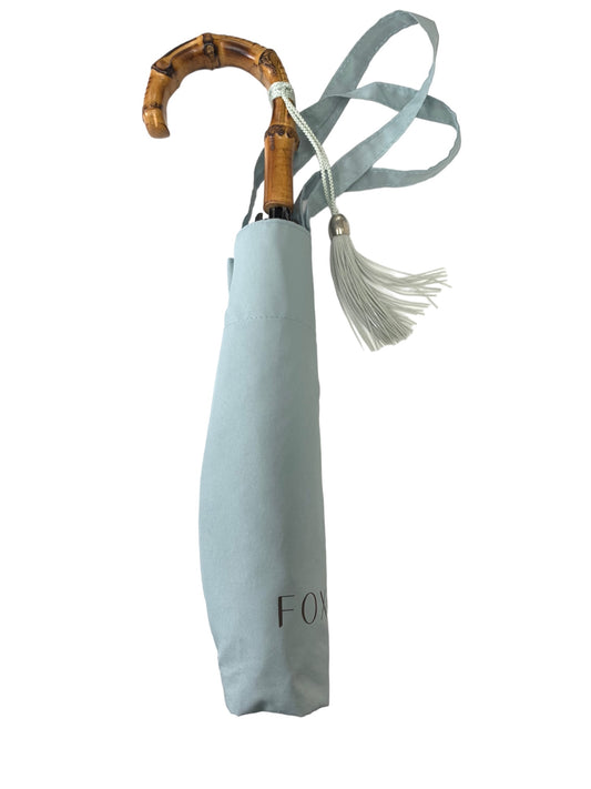 フォクシーブティック 折り畳み傘 ブルー ノベルティ― 持ち手バンブー ITGMLNNIS13W