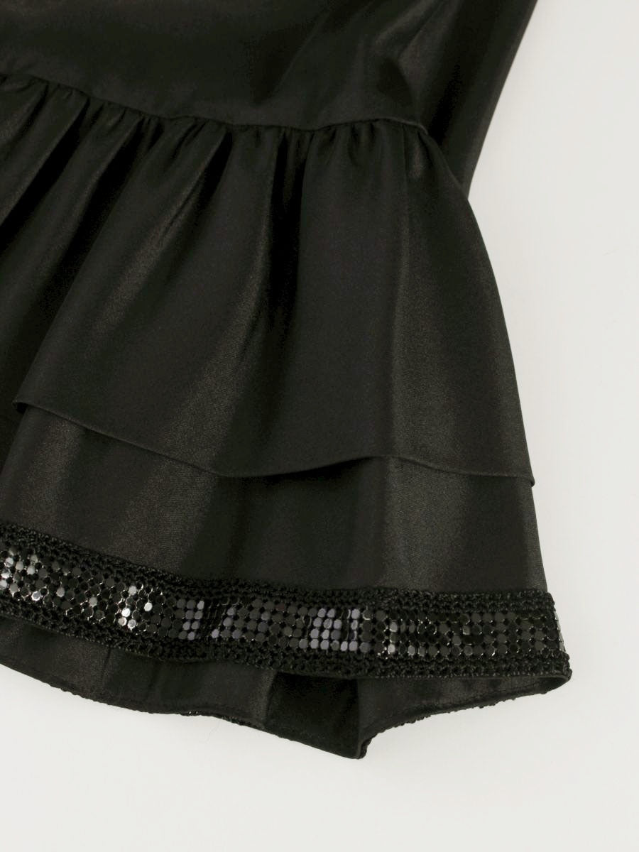 コトゥー VF205-113-09 スカート 38 ブラック 裾ティアード IT0W0FSTJ9E0 【SALE】