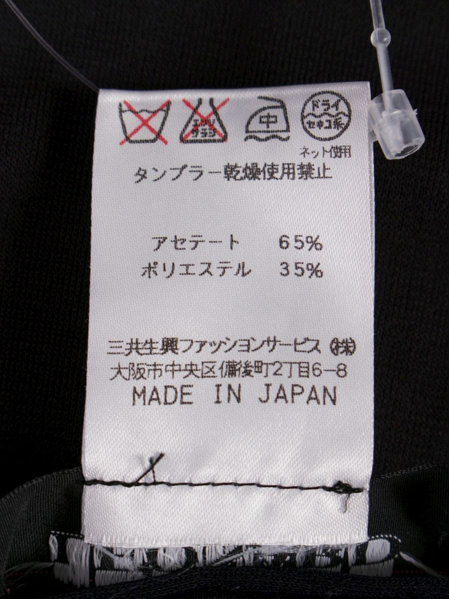 レオナールファッション 0192505 スカート 64 ブラック バラ柄 ITMC9FUBNUSK