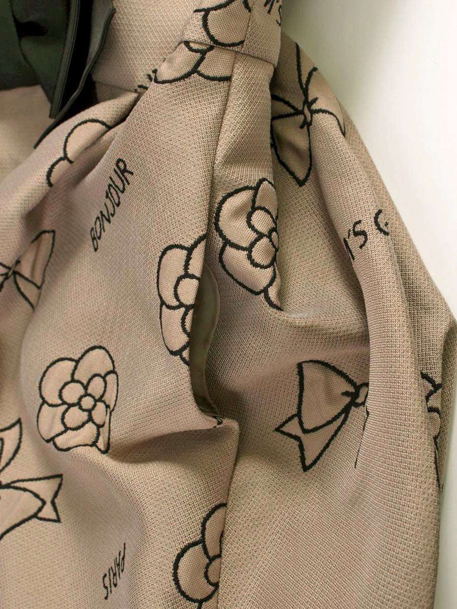 エムズグレイシー 011503 ワンピース 36 ベージュ カメリアモチーフ ITYBDMB1MGWG