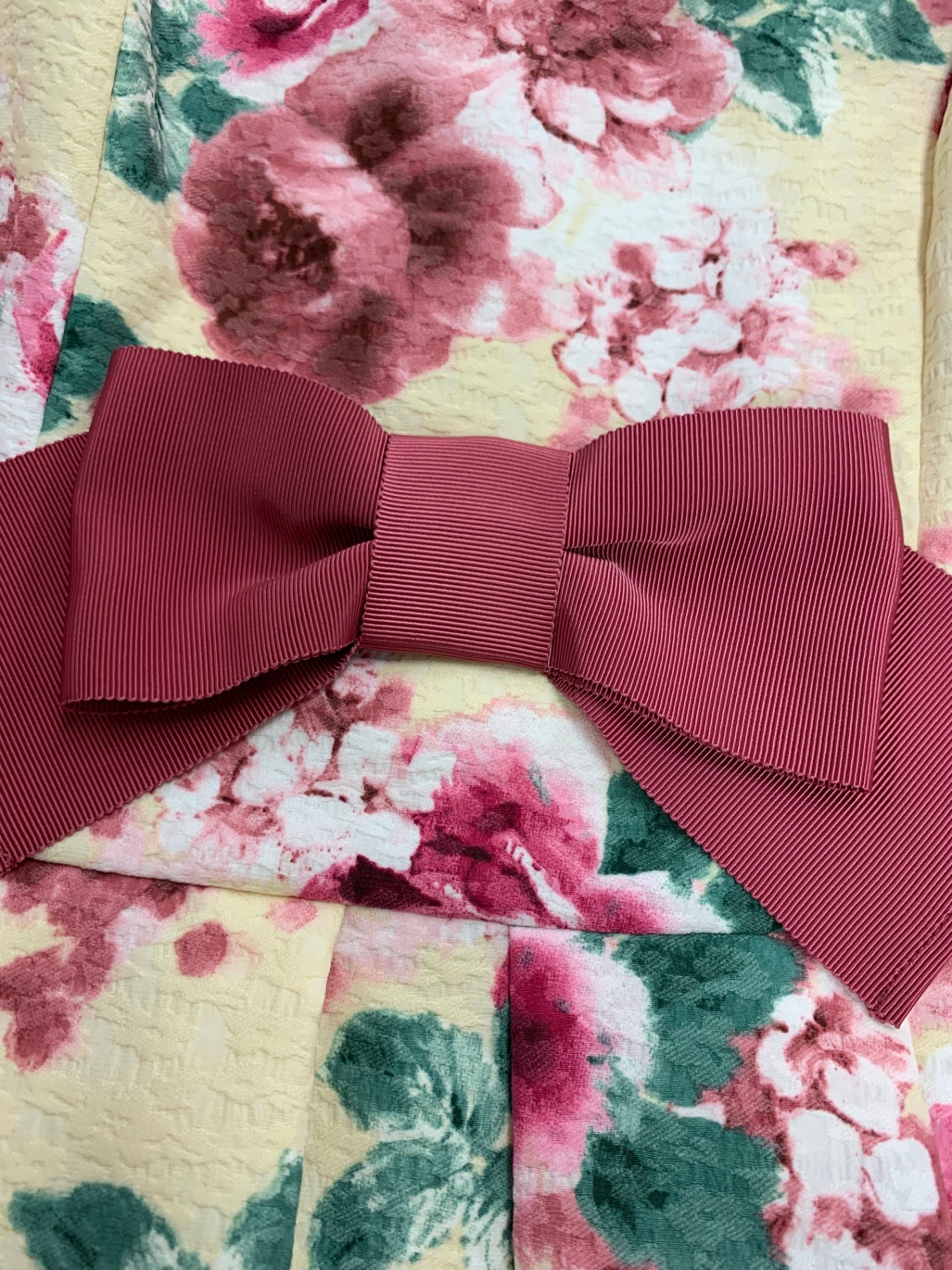 エムズグレイシー 211605 ワンピース 36 マルチカラー 花 リボン ITJ90V8K7IT4