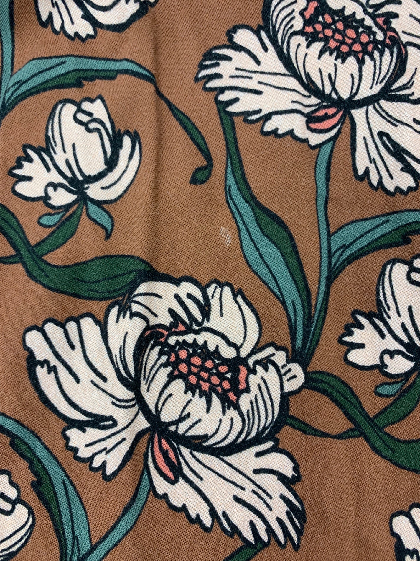 グレースコンチネンタル 01214-21007 スカート 36 ブラウン/グリーン 花 ウエストゴム ITWC56FD33YS 【SALE】