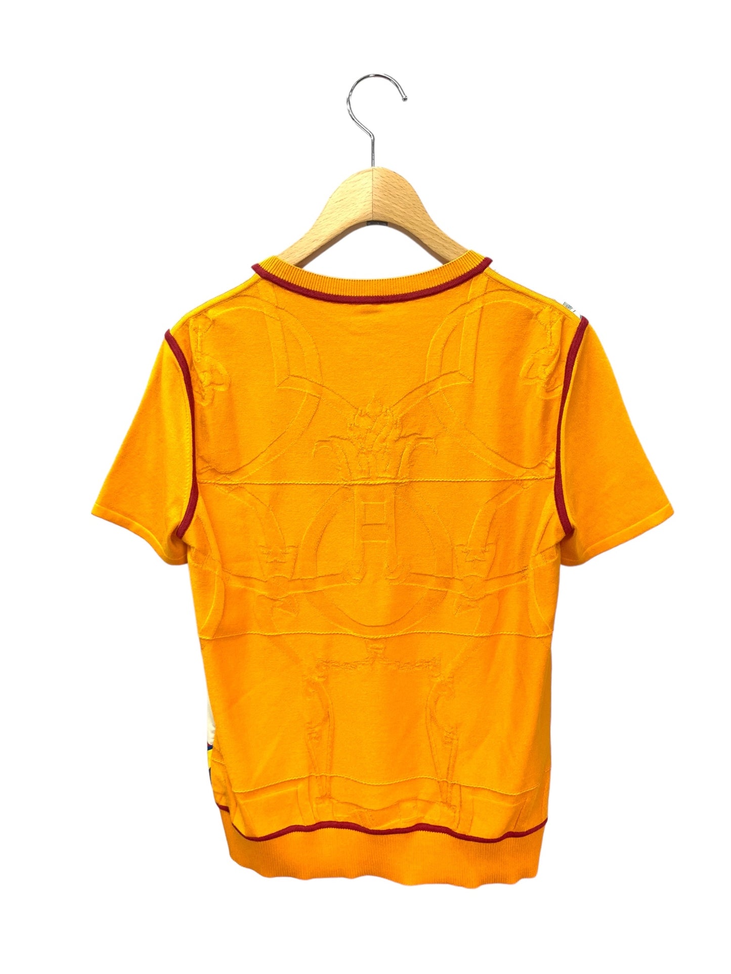 エルメス 36 オレンジ シルクツイルレーヌ セーター IT1LMLVK713P