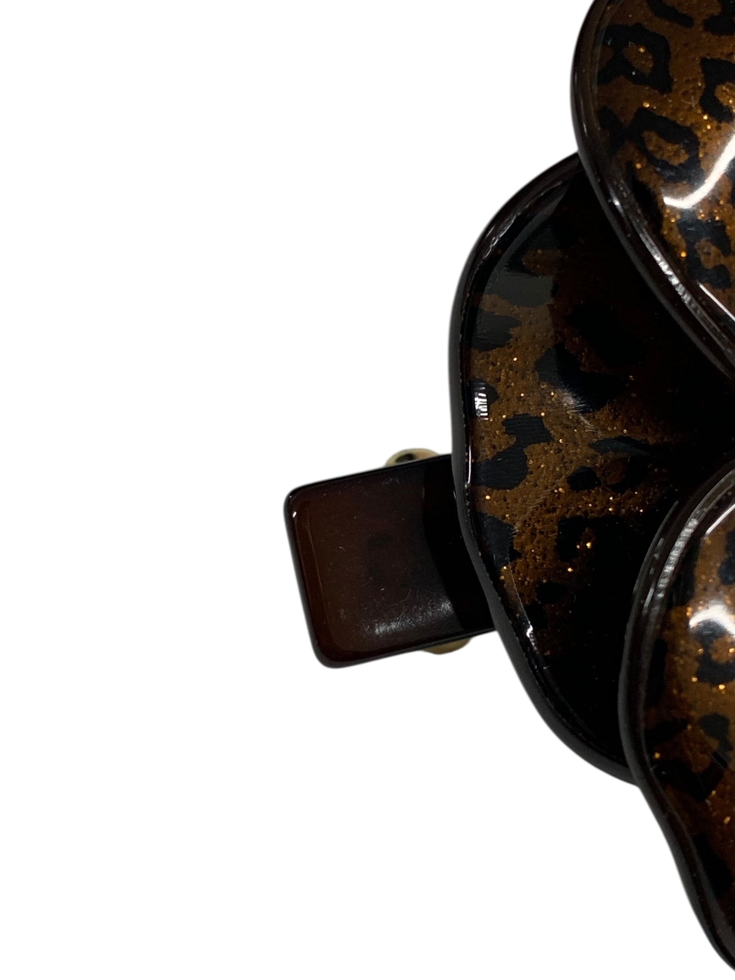 アレクサンドルドゥパリ バレッタ ブラウン レオパード フラワー スワロフスキー ITRFO2QFTSXY