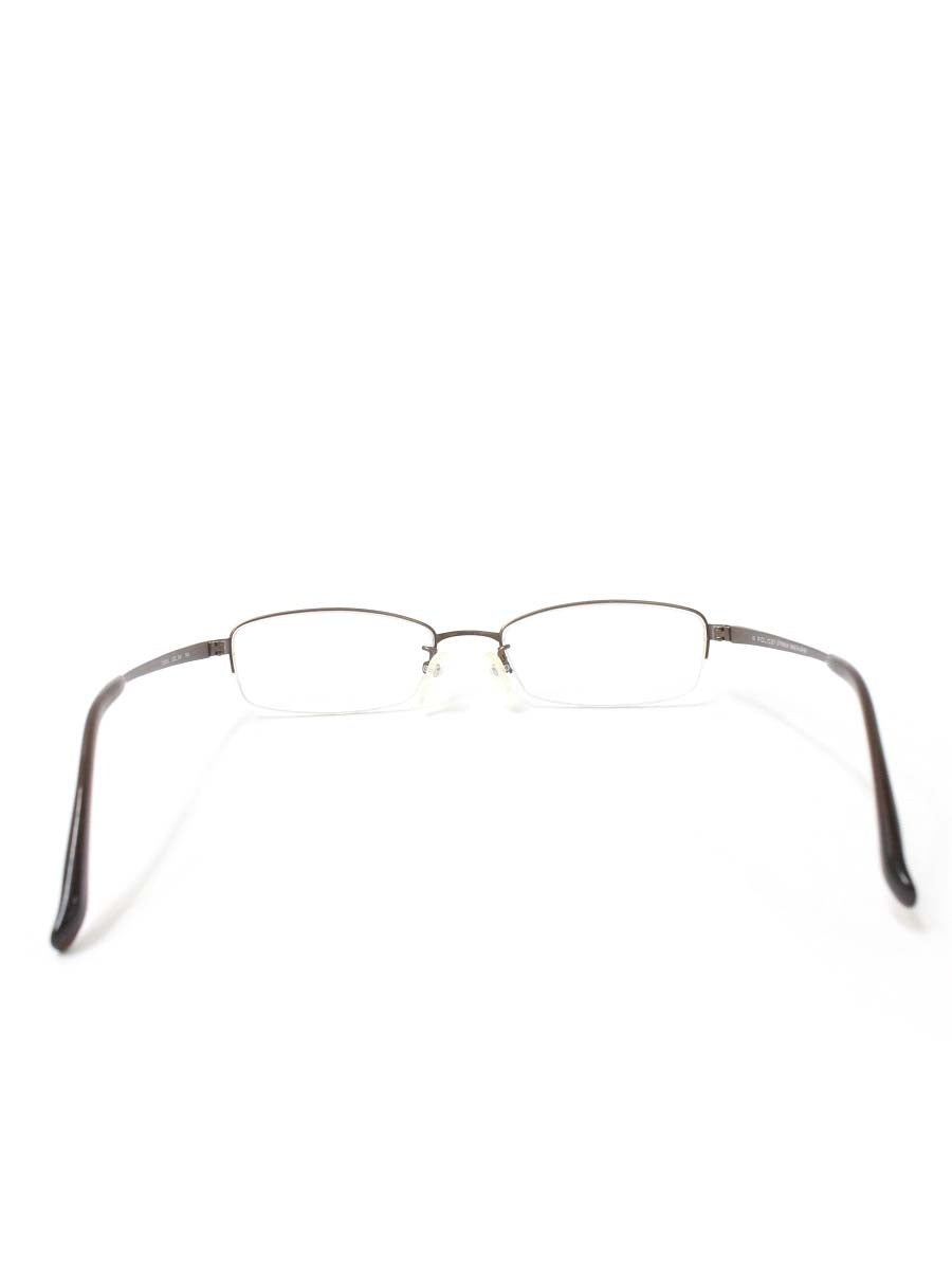 ポリス V2955J メガネ ブラウン チタンフレーム ハーフリム スクエア ITTVEPTUFQFO 【SALE】