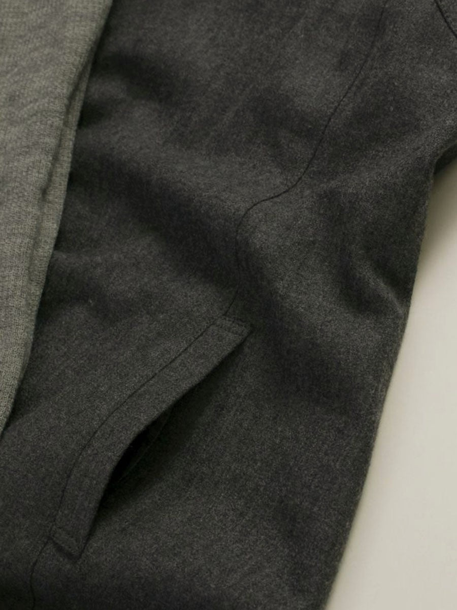 エムズグレイシー 521718 ワンピース 36 グレー 切替 リボン ウール IT6FL6VTDDB1