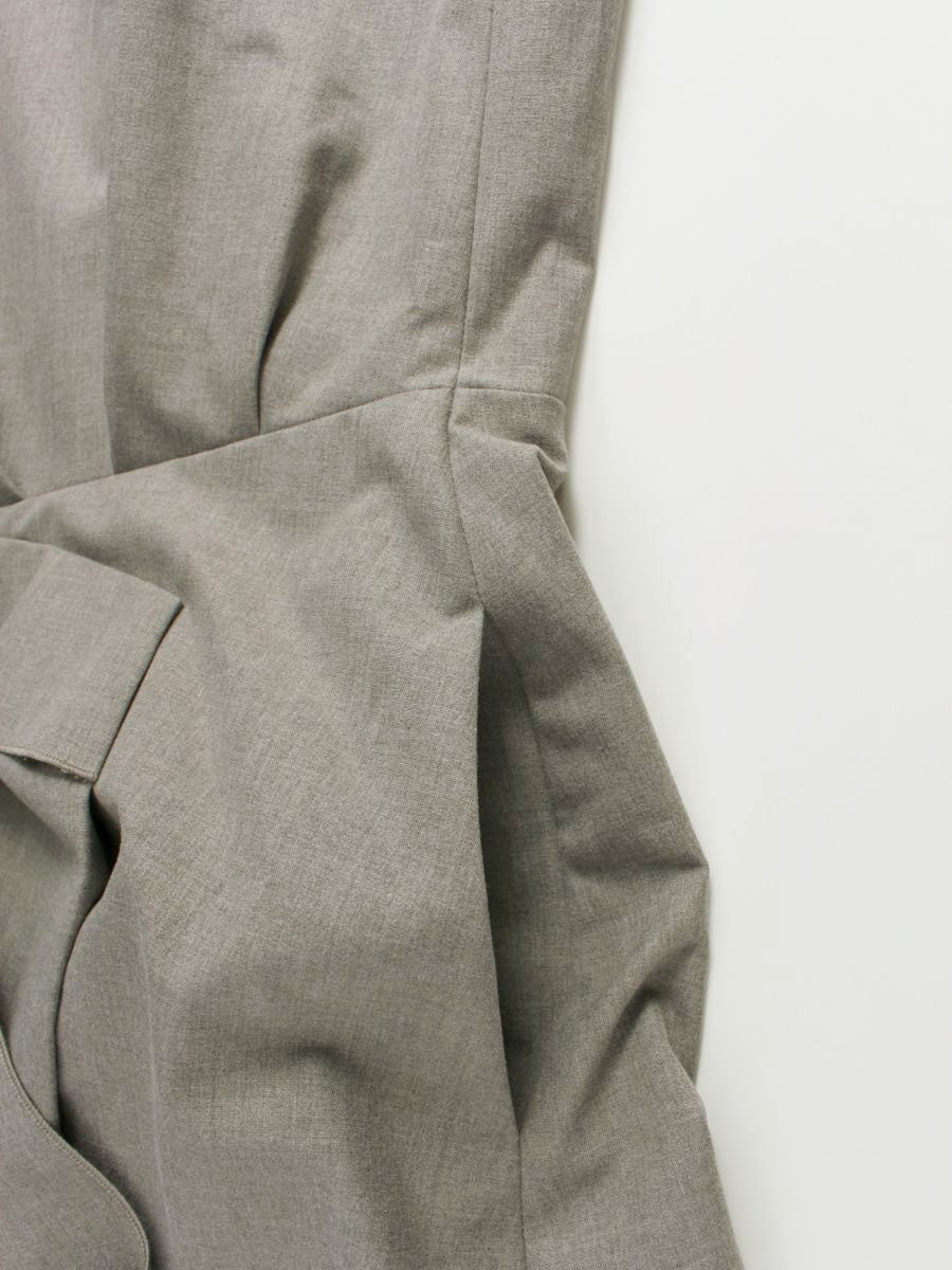 フォクシーニューヨーク ワンピース タキシードラップ 32867 ワンピース 38 グレー ITYMRBBHRR4S