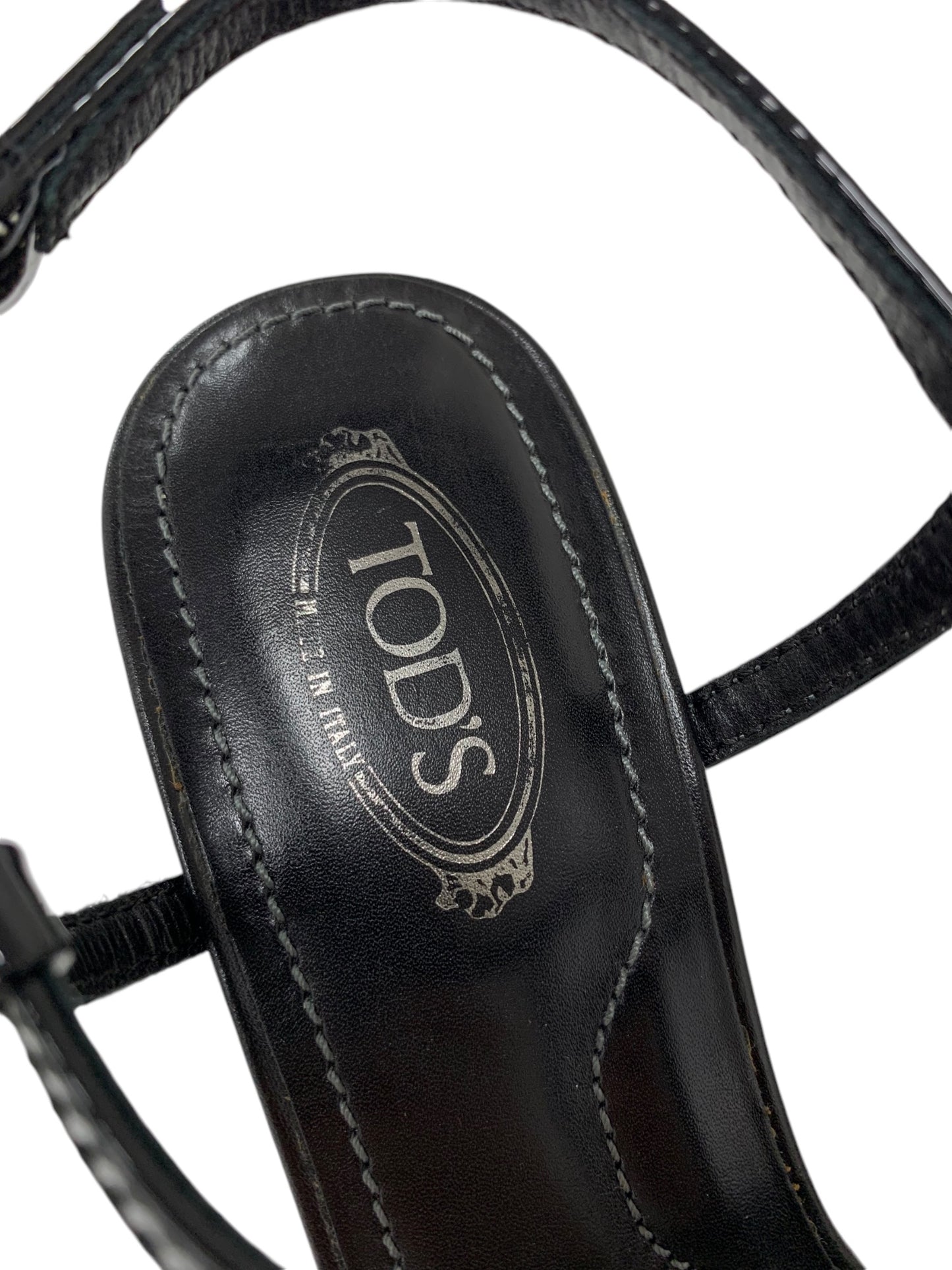 トッズ シューズ 35.5 ブラック ロゴ エナメル ITD2FHOORFLG 【SALE】