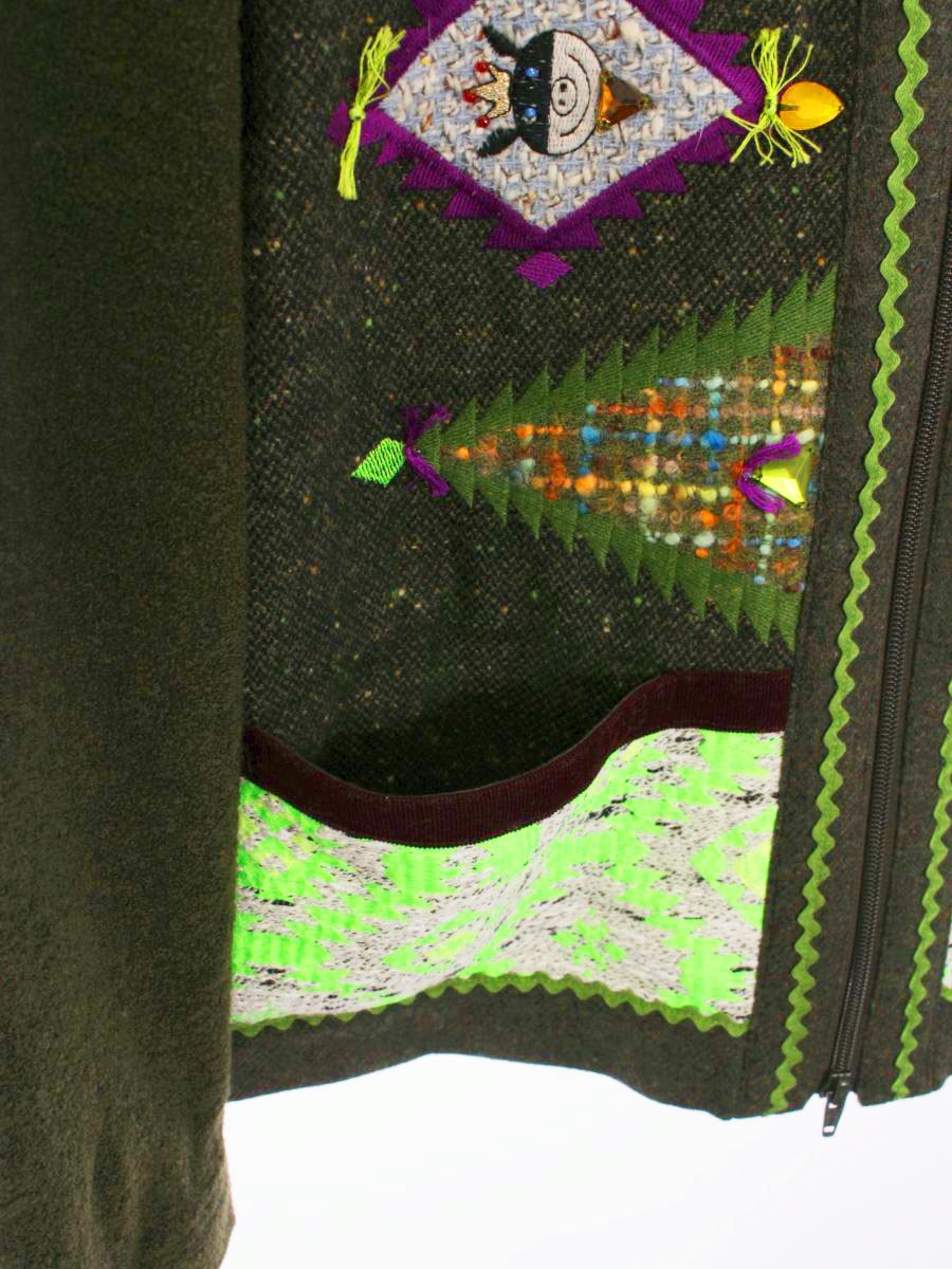 アルベロベロ 731890 パーカー F グリーン ジップアップ ぶたさんモチーフ ITK7CCIFYHJ0