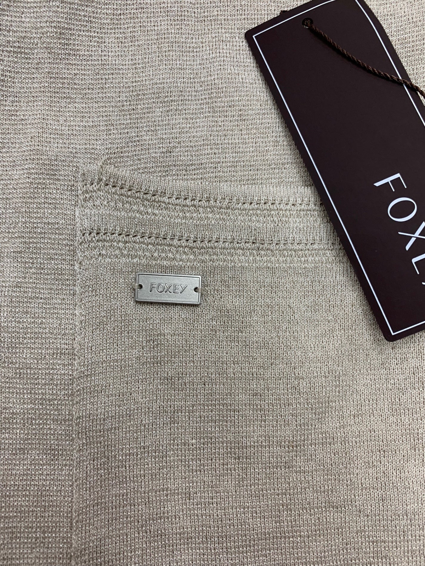 フォクシーブティック Knit Cardigan VOYAGE 39858 カーディガン F ベージュ リネン混 フード IT96RA9TRMHQ