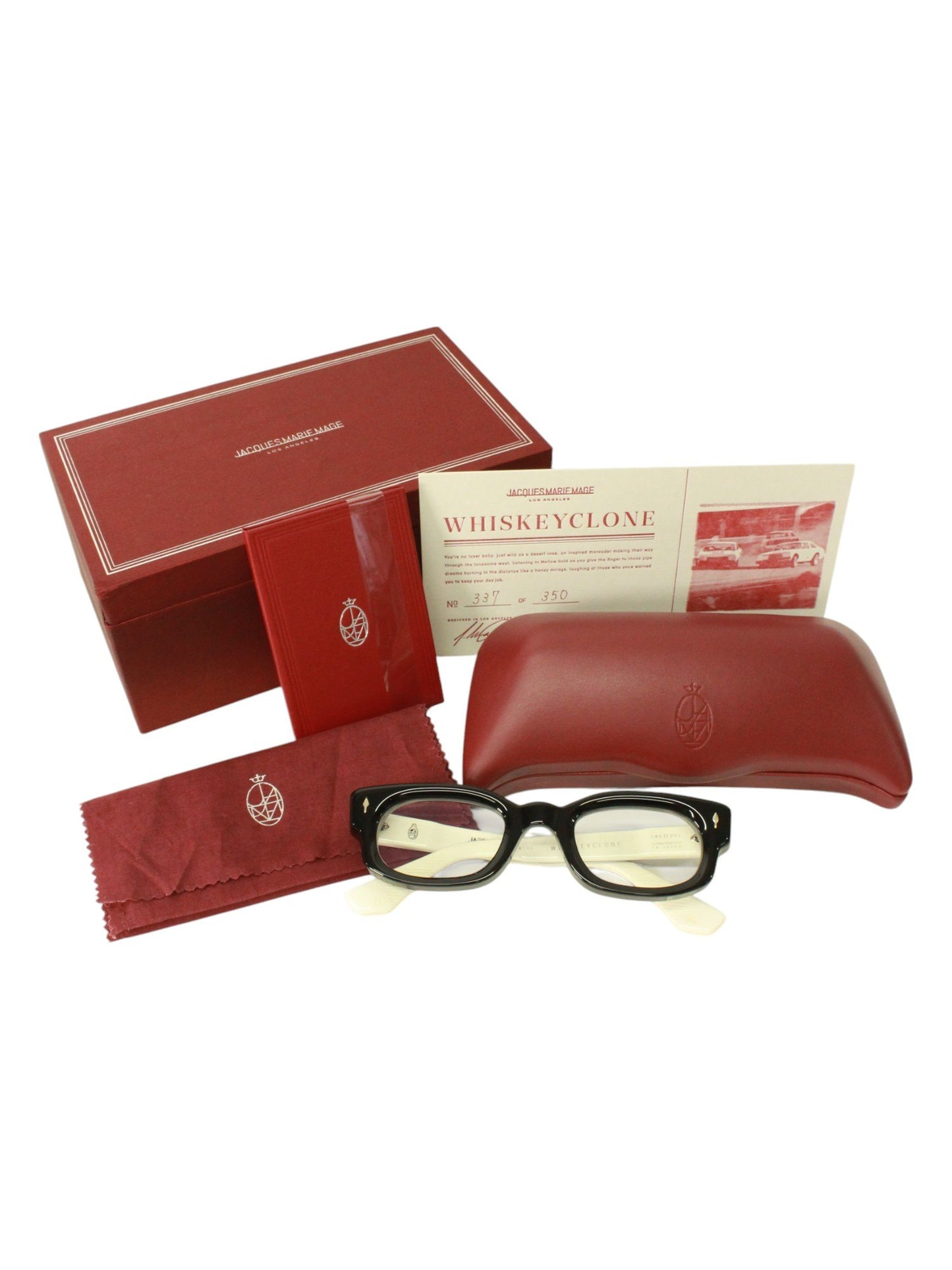 ジャックマリーマージュ WHISKEYCLONE JMMWC-6T ブラック 限定生産350本 セルフレーム フルリム レクタングル ITY5H8E198W0
