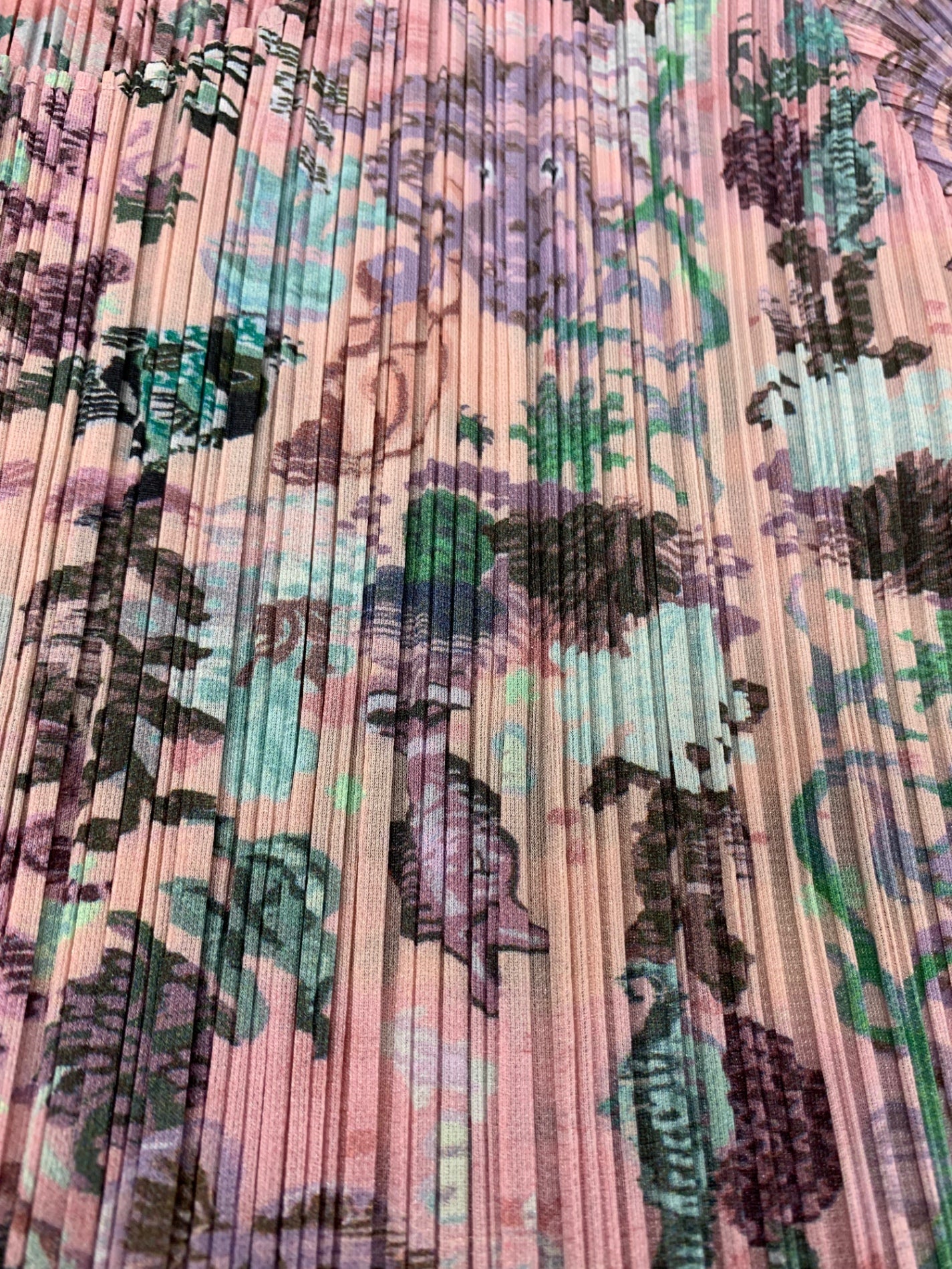 プリーツプリーズイッセイミヤケ PP91-JK826 カットソー 3 ピンク Natalie Lete ナタリーレテ コラボ 海の生き物 総柄 ITK92RNE5HJ0