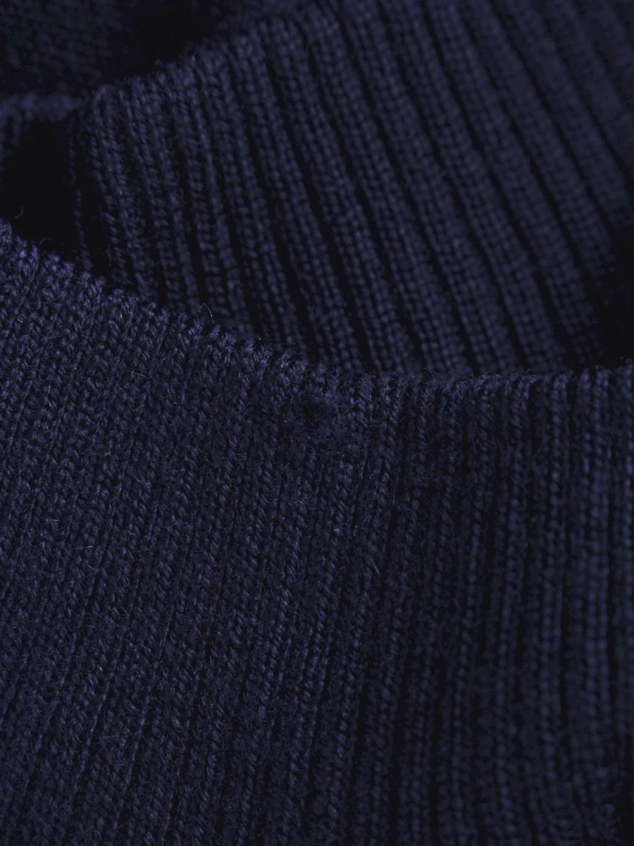 イッセイミヤケメン ME73KN011 ハイネックニット M ネイビー ハイゲージ 銀タグ ITLGKHLCQAS6 【SALE】