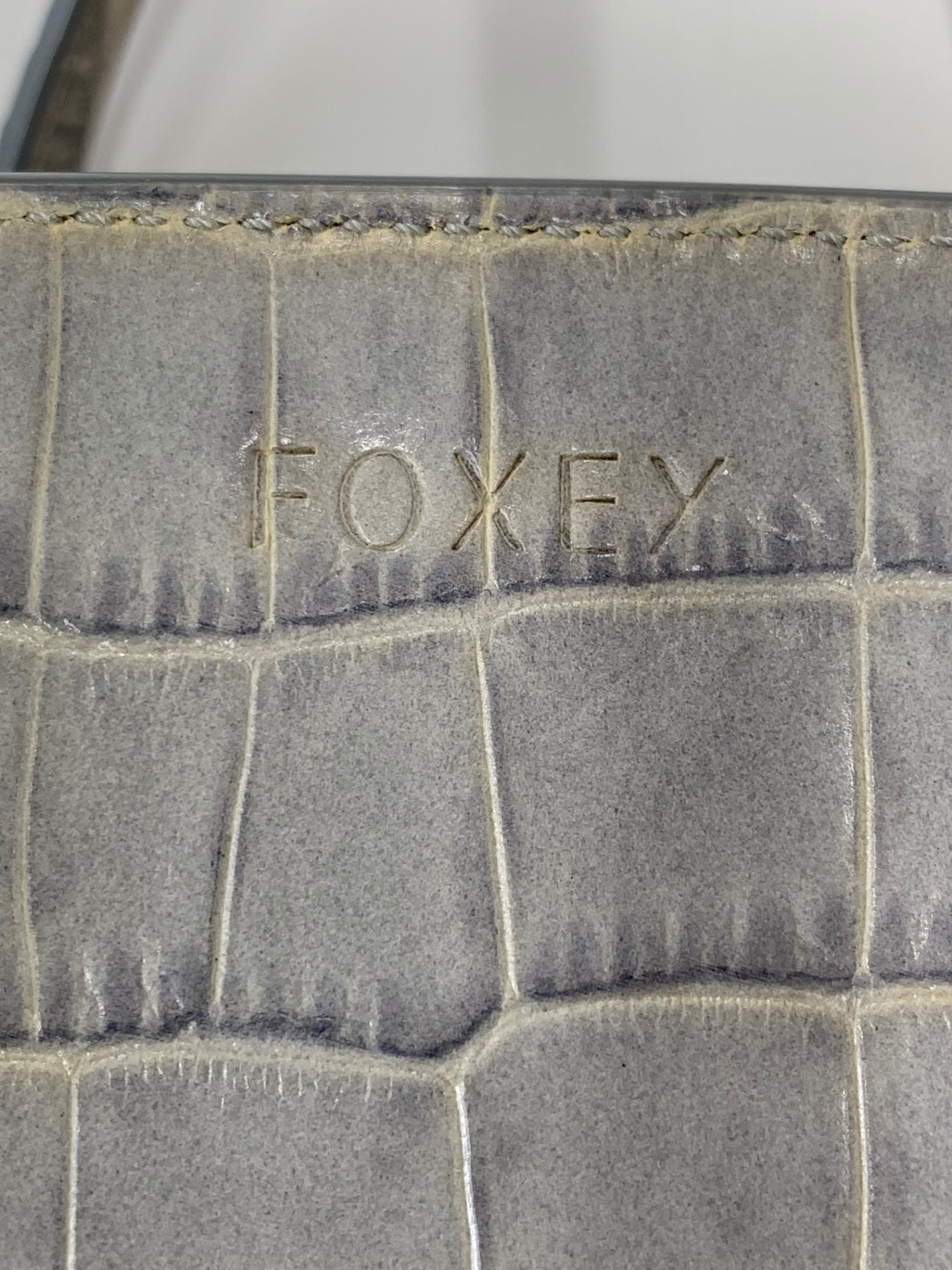 フォクシーブティック バッグ グレー レザー クロコ 型押し ITMVZ8MK9M6M 【SALE】