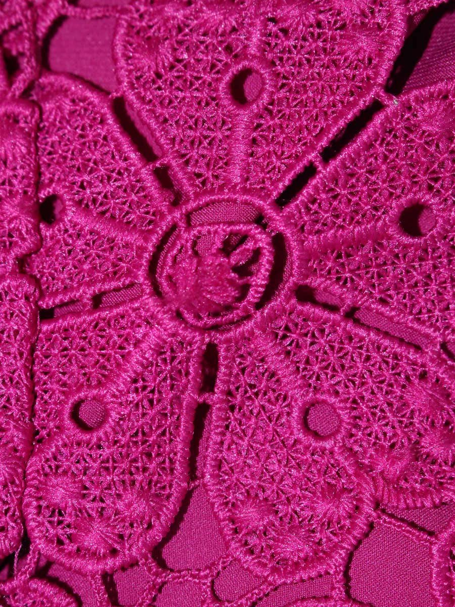 ケイトスペード スカート 00 パープル フラワーレース IT84OWP3XVNU