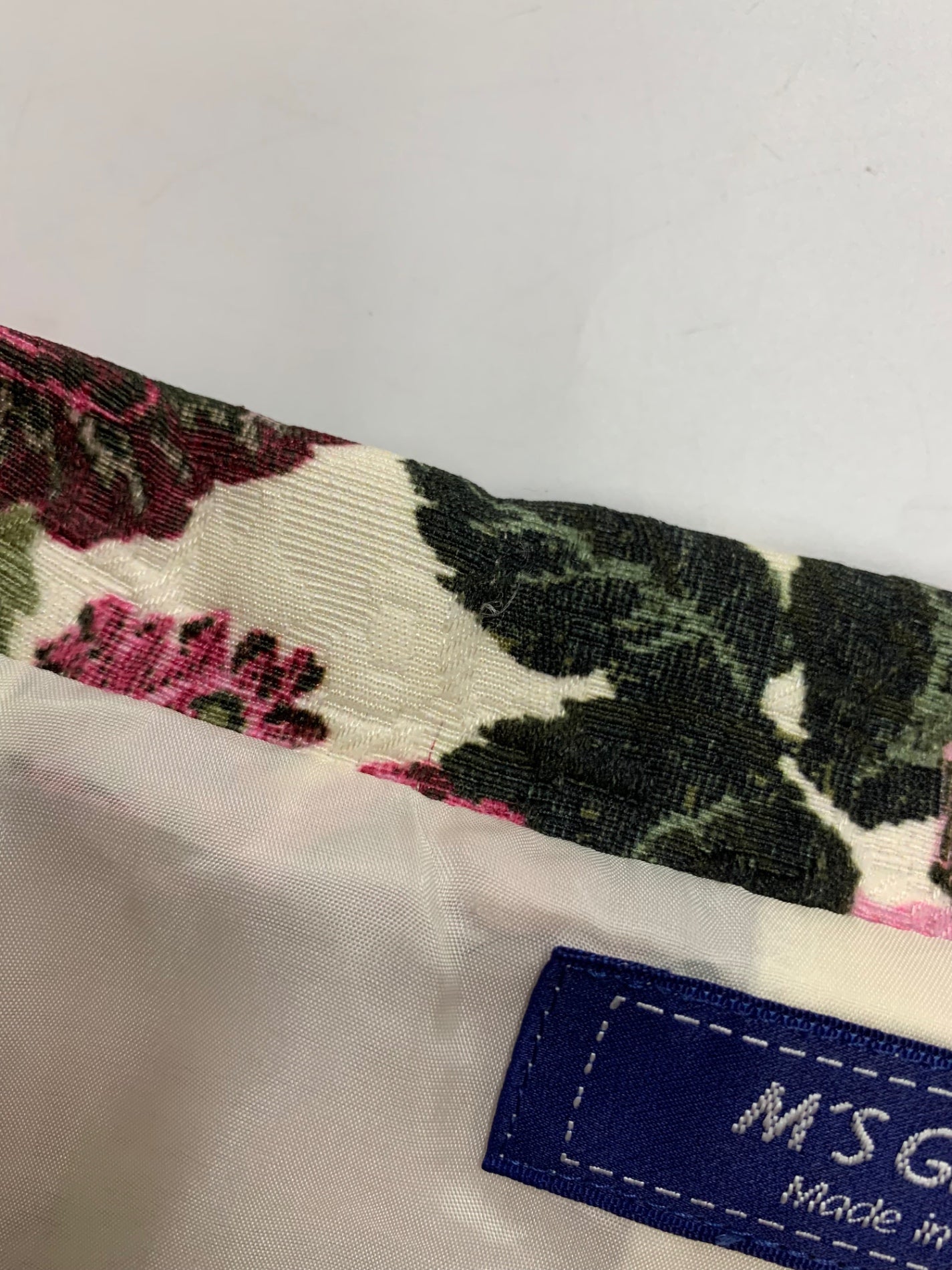 エムズグレイシー 011535 ワンピース 38 マルチカラー フラワーモチーフ ジャガード ベロアリボン ITUXGBY9PLEO