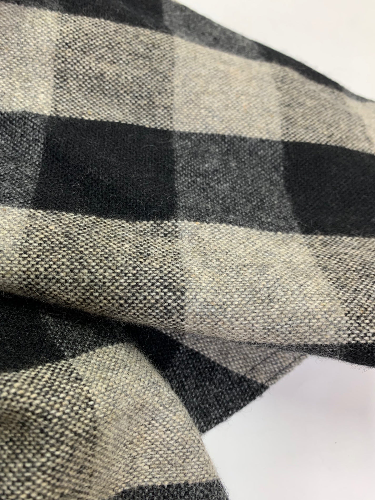 エムズグレイシー 417603 吊りスカート 40 グレー ウール混 チェック柄 フレア 肩紐付き ITEIB4631I6X