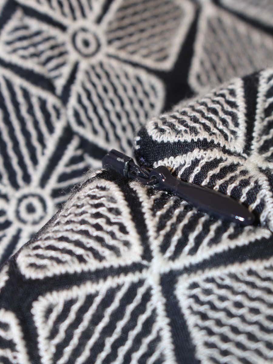 トッカ COPTOHS0020 ワンピース 4 ネイビー 切替 刺繍 タックフレア ITKHNLTVZYHW