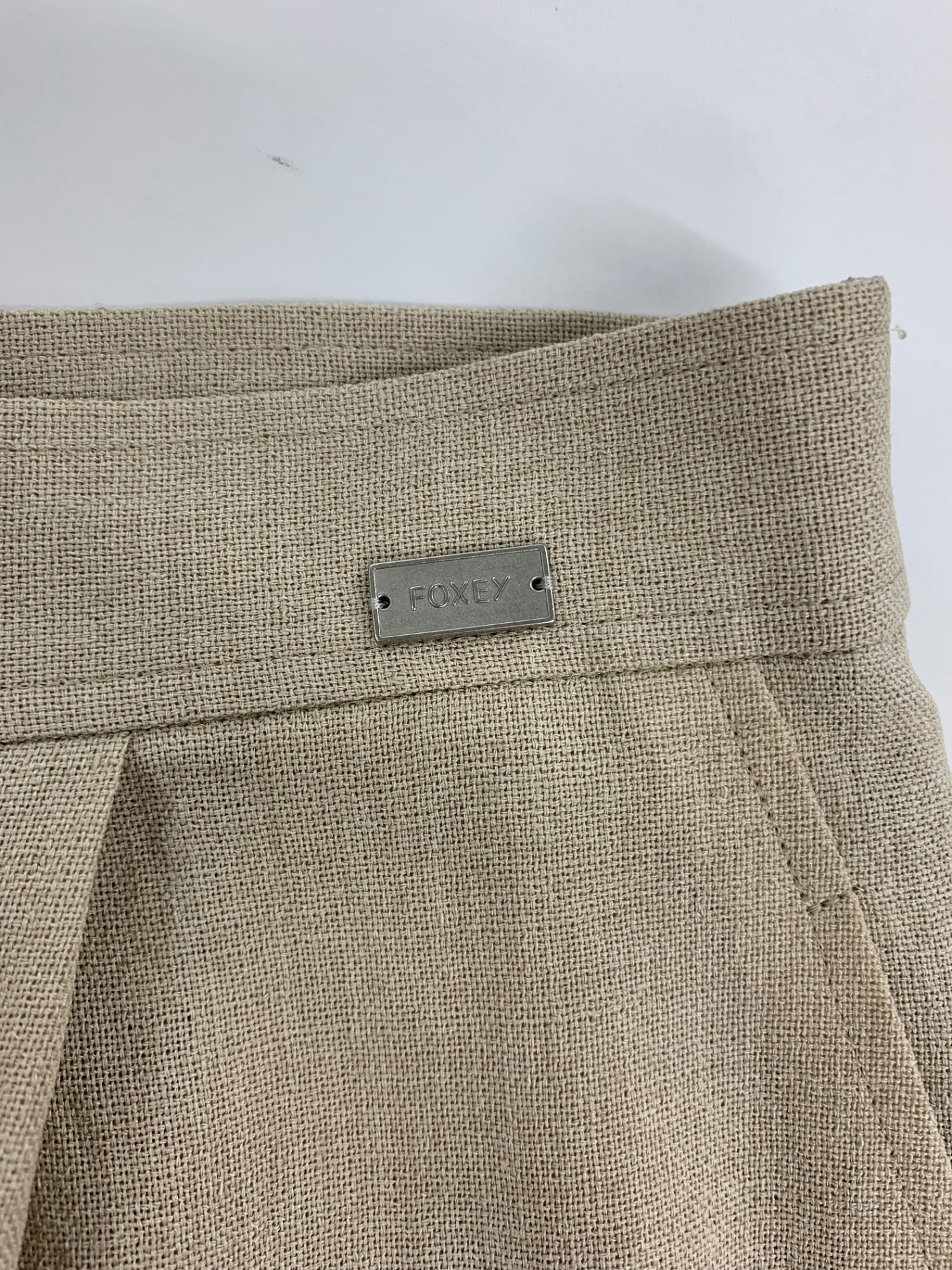 フォクシーブティック Washable Wide Pant 40734 パンツ 42 ベージュ リネン ITW1FE5N1VHC