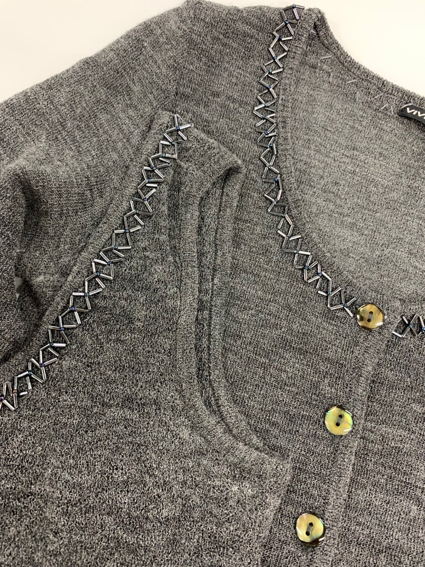 ヴィヴィアンタム アンサンブル 0 グレー カーディガン トップス ビジュー IT9CRNXRGEHR 【SALE】