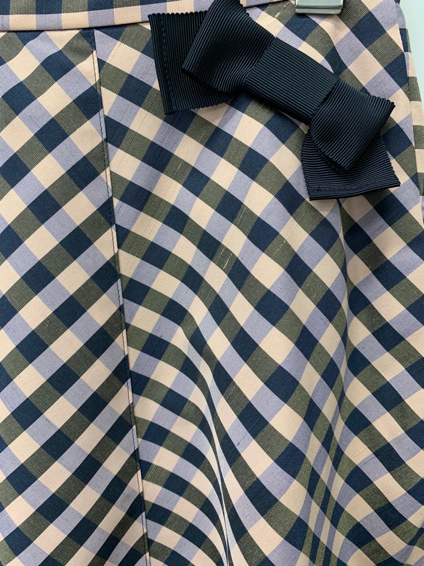 エムズグレイシー リボン付きギンガムチェックスカート 317319 38 ピンク ITLQI4NABFGS 【SALE】