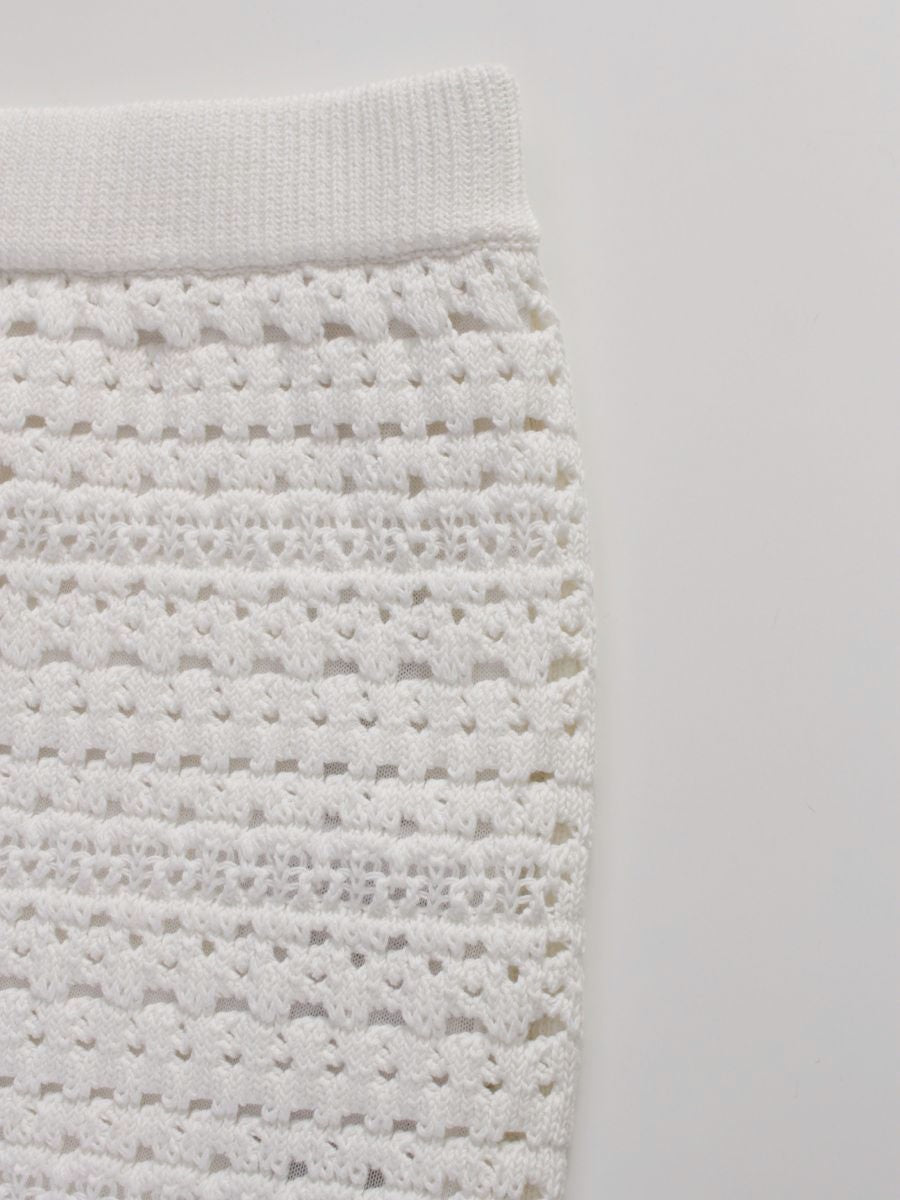 セオリーリュクス Coin Crochet Clarence 03-3207717-000-038 ロングスカート 38 ホワイト ‘23 ITSO3F1UWSVS