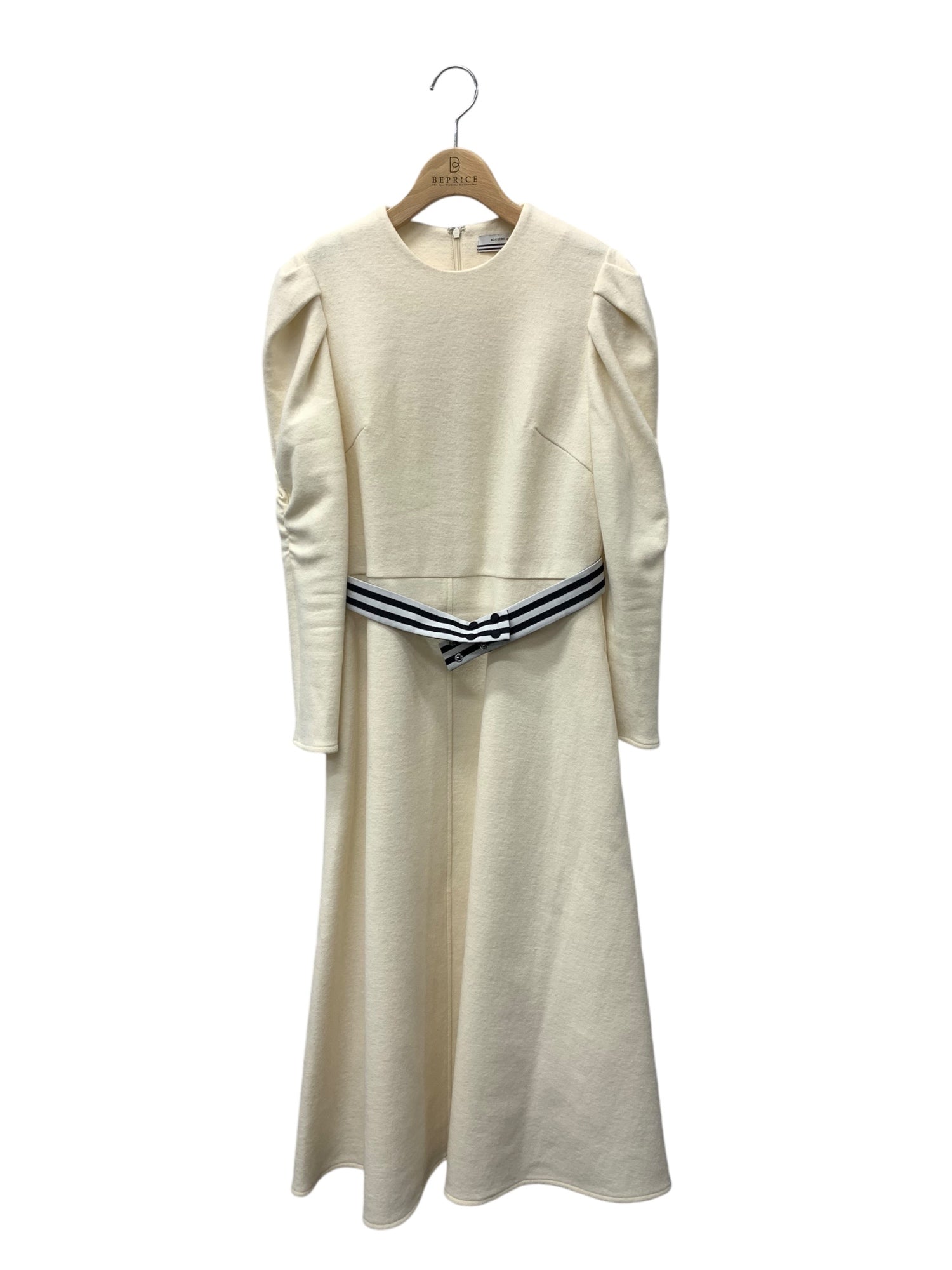 ボーダーズアットバルコニー BD2221-3E-37 ワンピース 38 ホワイト GRACE SHOULDER WOOL DRESS |  中古ブランド品・古着通販ビープライス