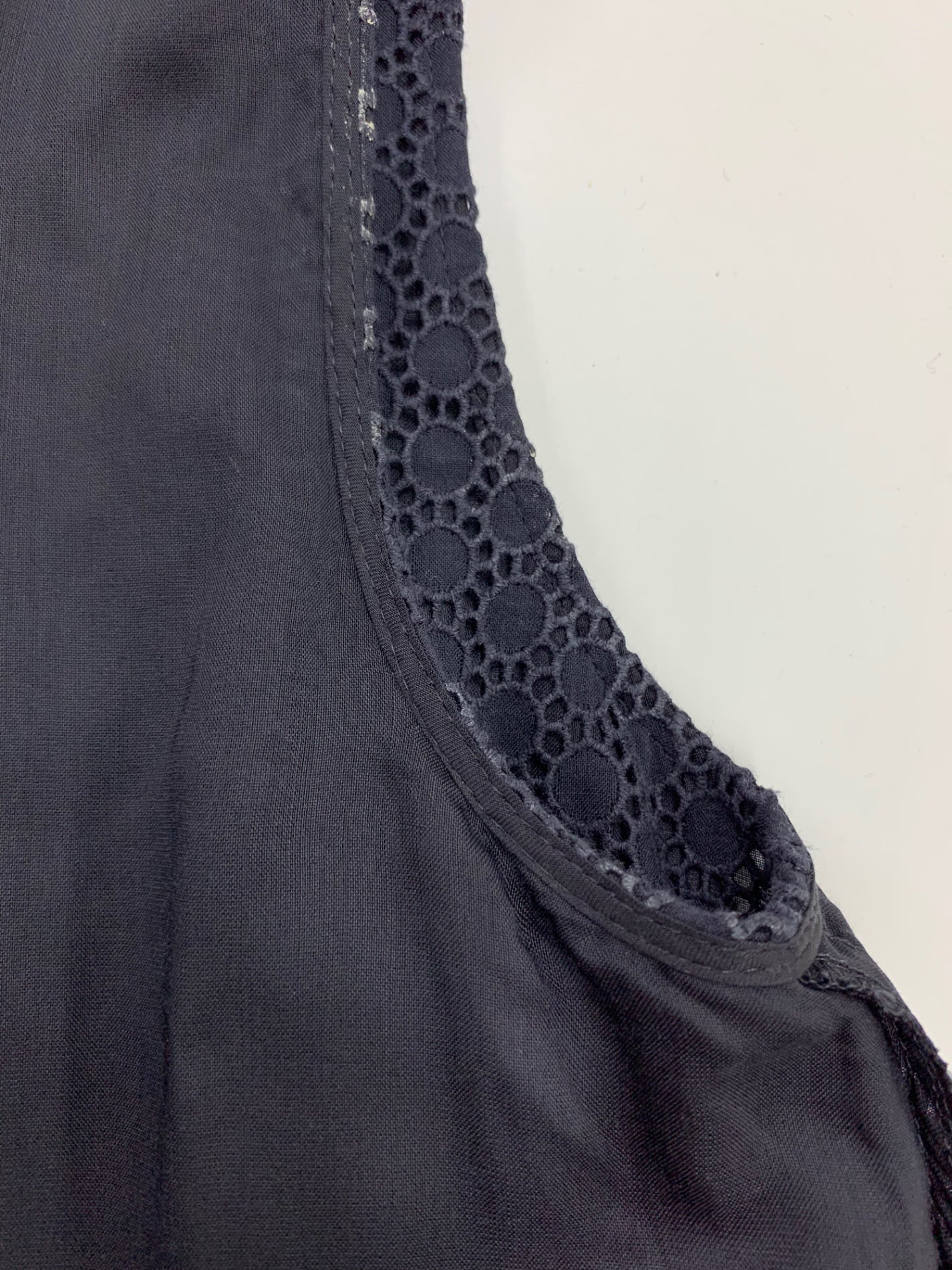 フォクシーブティック Dress Cerisier 43374 ワンピース 40 ネイビー アイレットレース刺繍 ITDWMO21PIGL