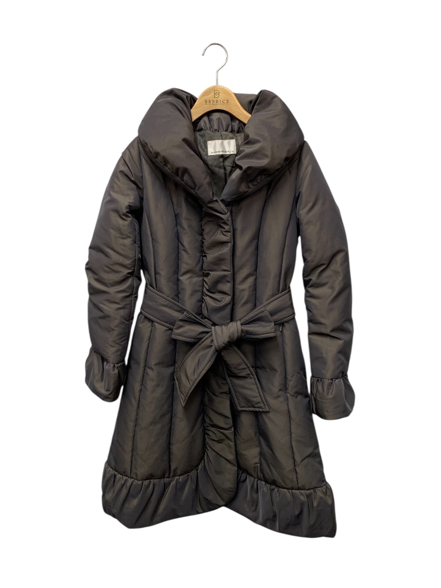 エムプルミエブラック D208-006 ダウンコート 34 チャコール ショール