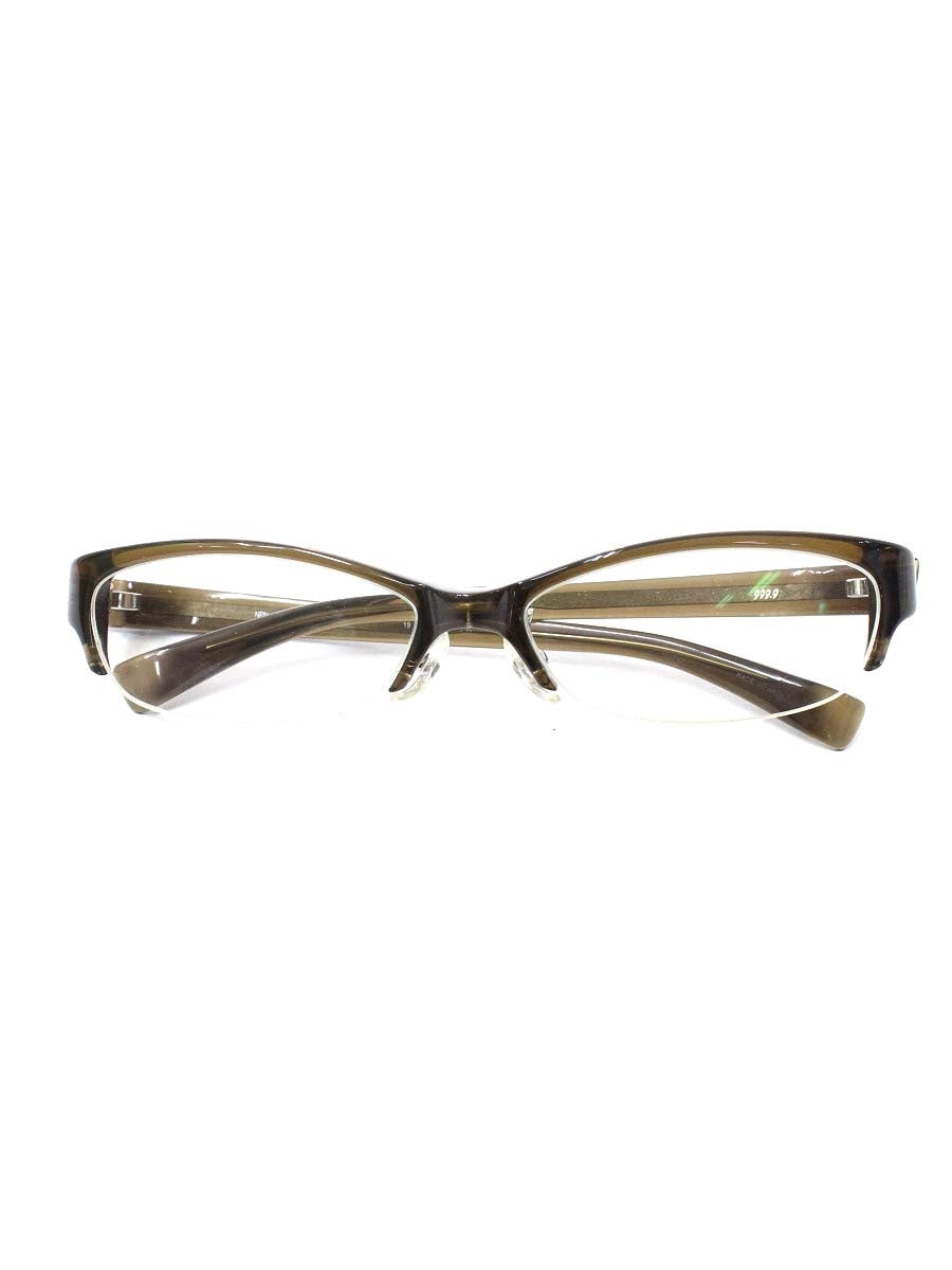 フォーナインズ NPN-910 メガネ ブラウン セルフレーム ハーフリム