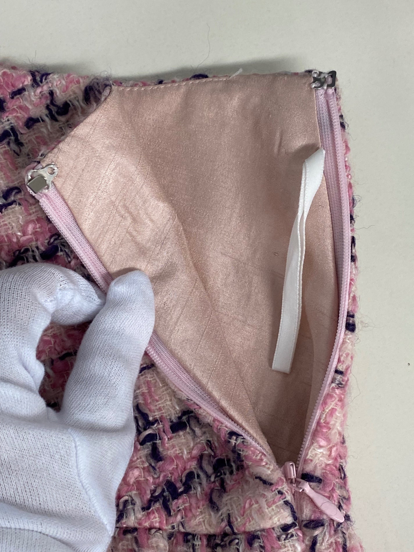 エムズグレイシー 527562 スカート 36 ピンク ウール ツイード チェック IT64ZE13KW1B