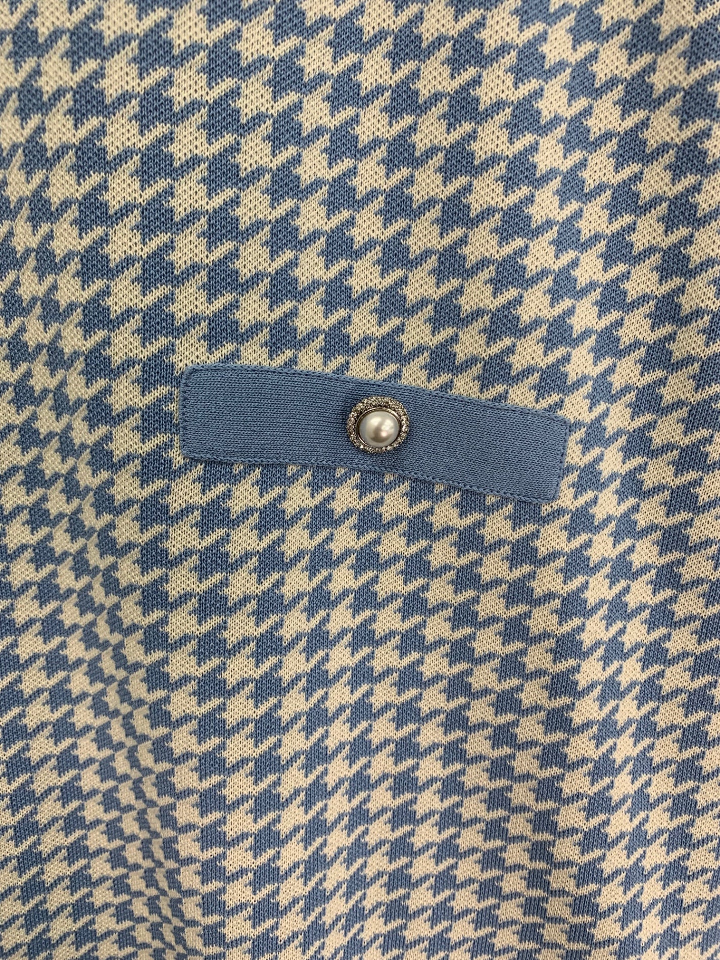 フォクシー Knit Dress Quinn 44399 ワンピース 42 ブルー ジャガード ニット IT9CH03YPIRW 【SALE】