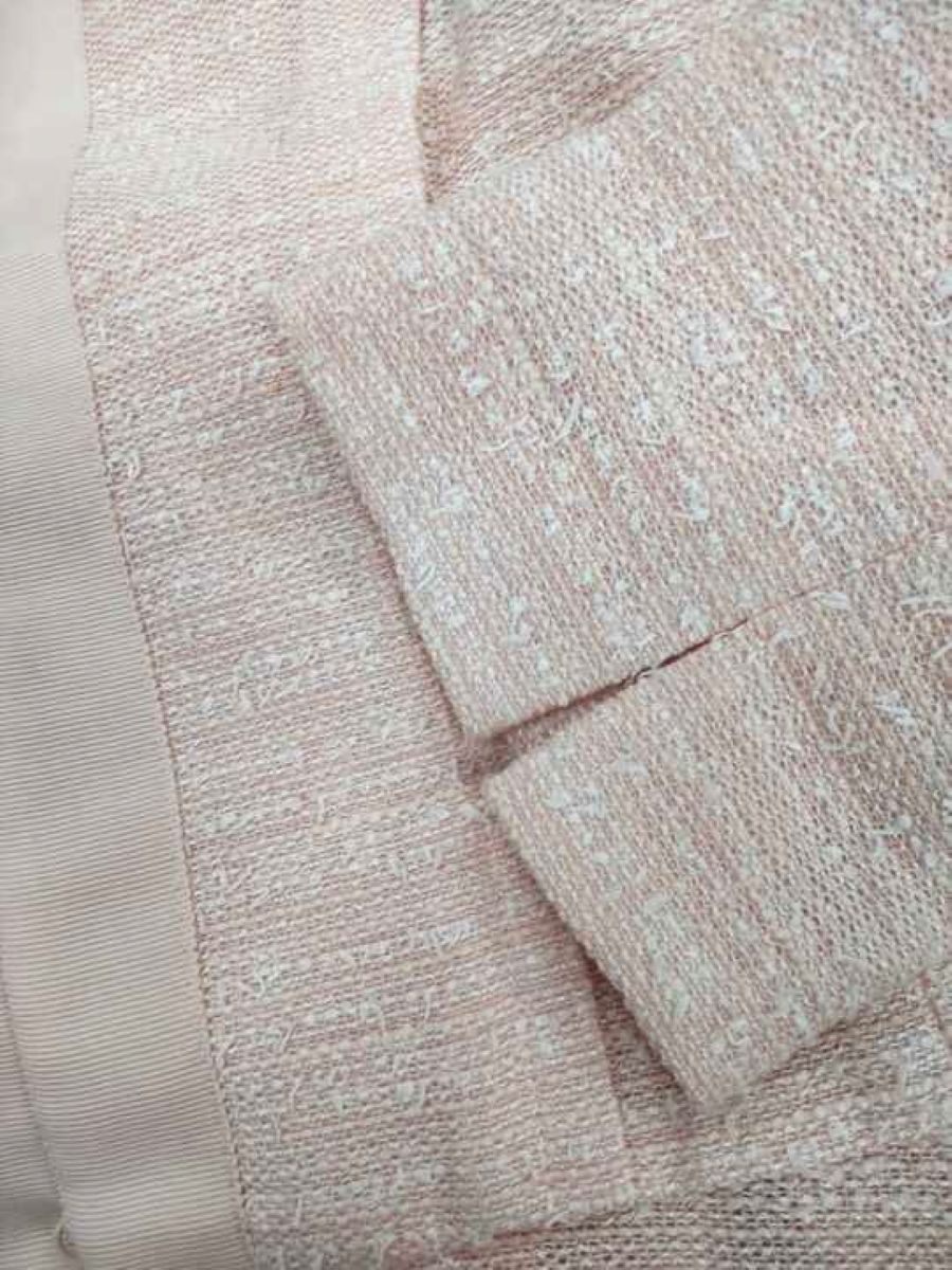 トゥービーシック W5E52-700-12 ノーカラージャケット 40 ピンク ツイード IT74WK5TSDO0 【SALE】