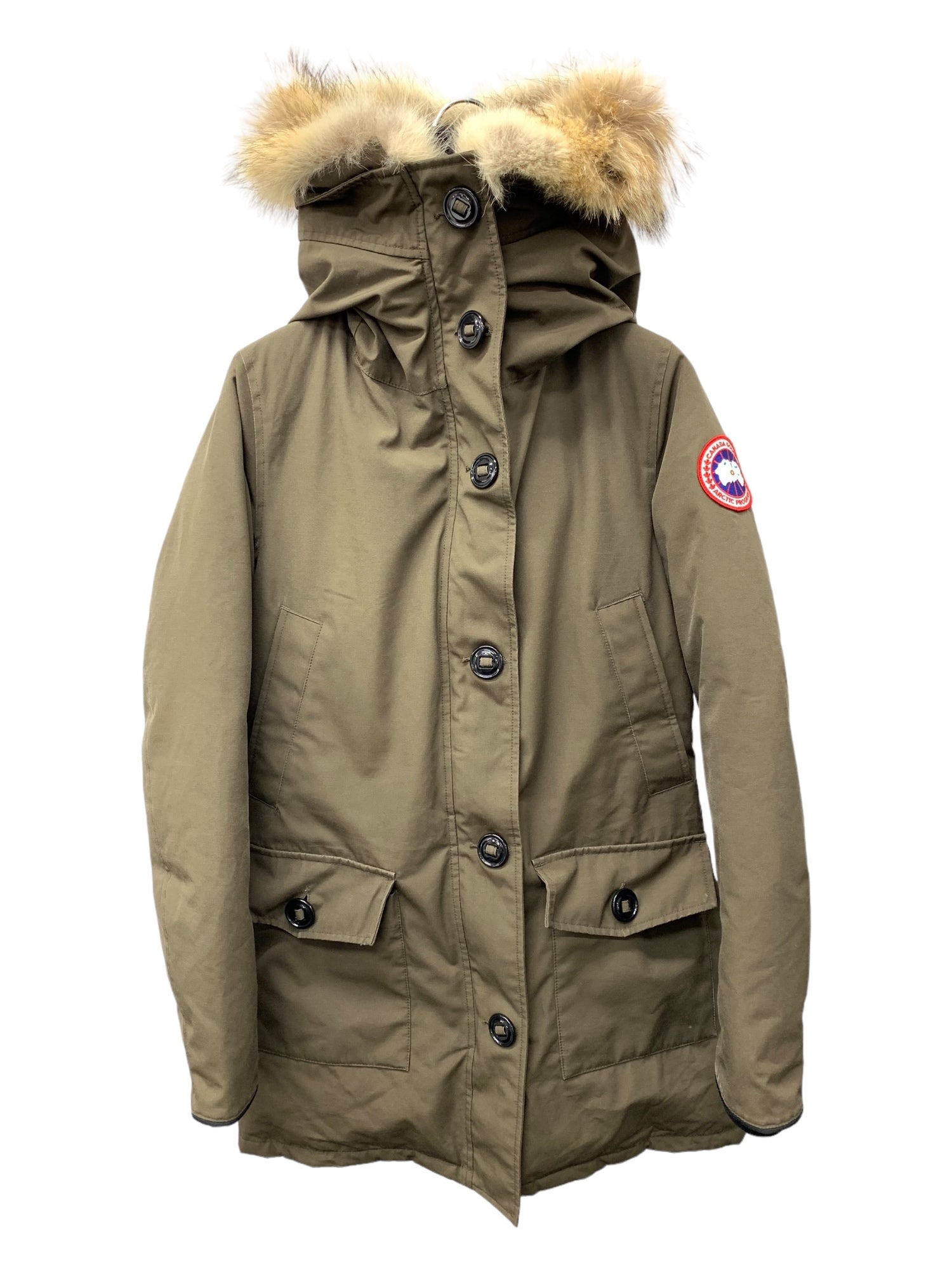 カナダグース JASPER PARKA 68F8490 ダウンジャケット S/P カーキグリーン ファー付 | 中古ブランド品・古着通販ビープライス