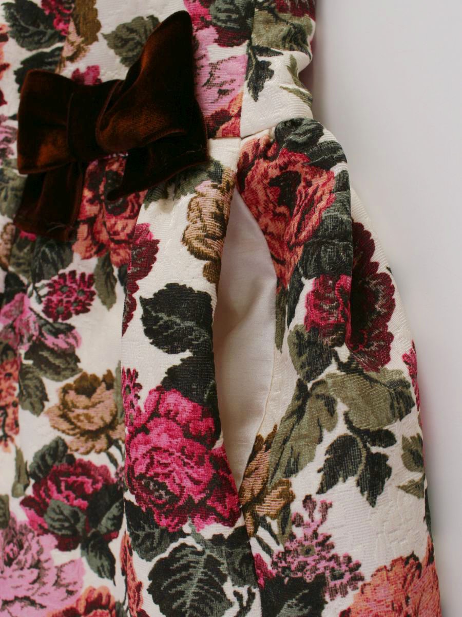 エムズグレイシー 011535 ワンピース 40 マルチカラー ジャガード ベロアリボン IT516ENHAV9F