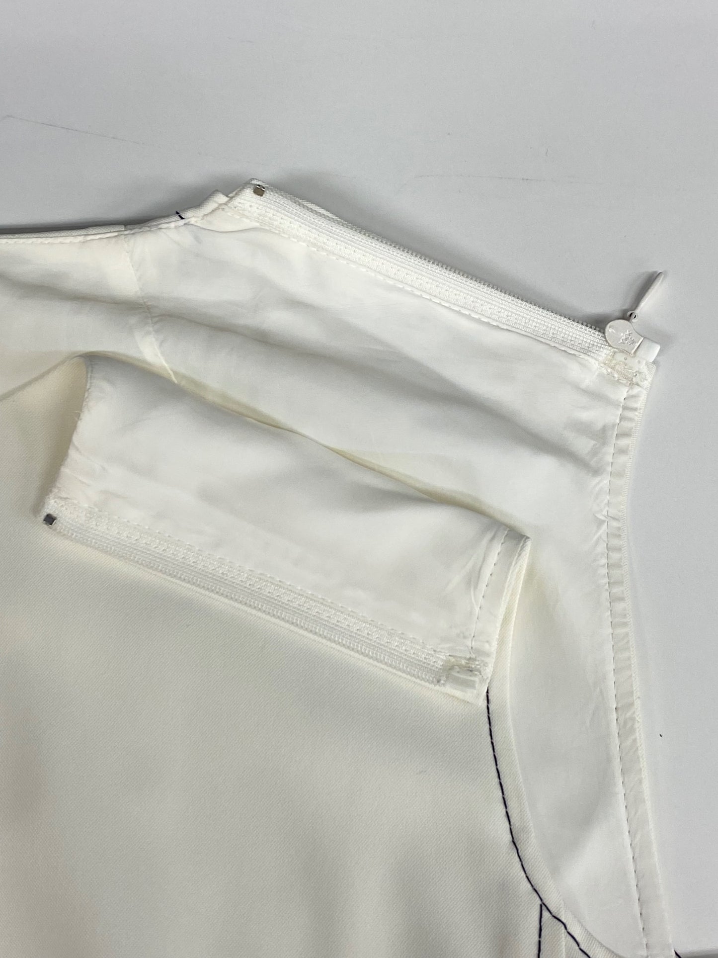 ルネ ワンピース 36 ホワイト ステッチ リボン ITD1DYOLNAW4 【SALE】