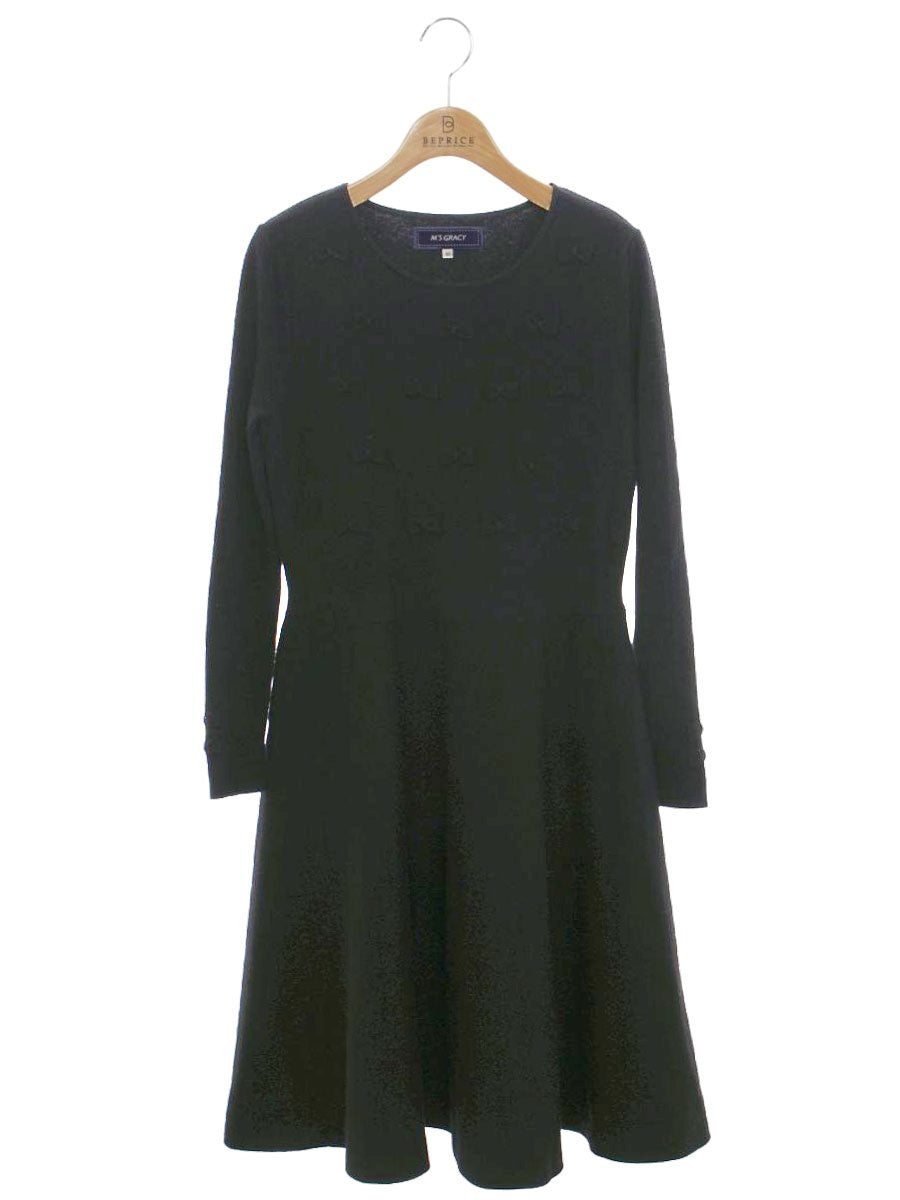 エムズグレイシー Ribbon Knit One-piece 818570 ワンピース 40