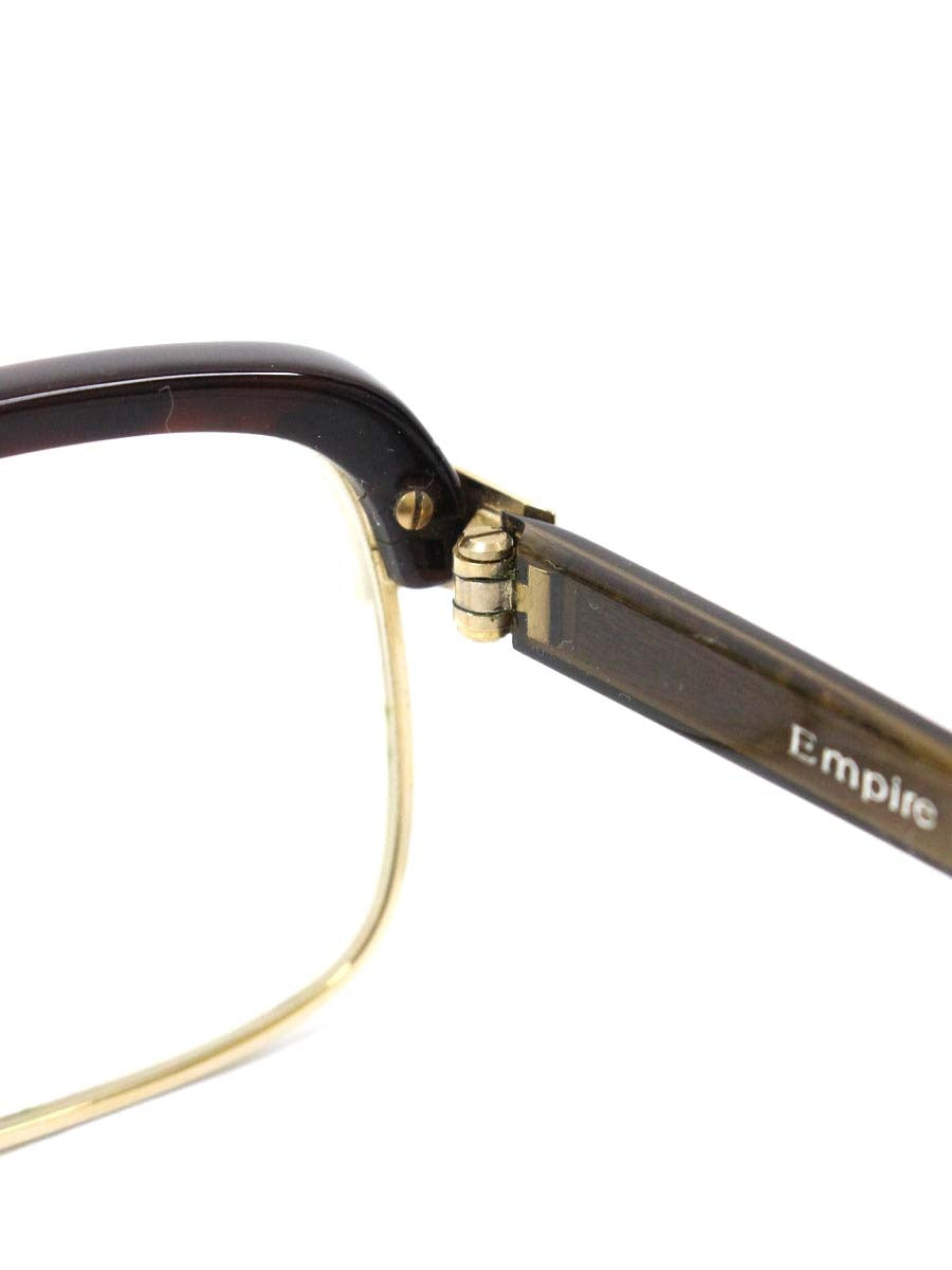 エンパイアユニーク 1650 メガネ 眼鏡 ブラウン/ゴールド コンビフレーム フルリム ボストン IT19JUXCU13W