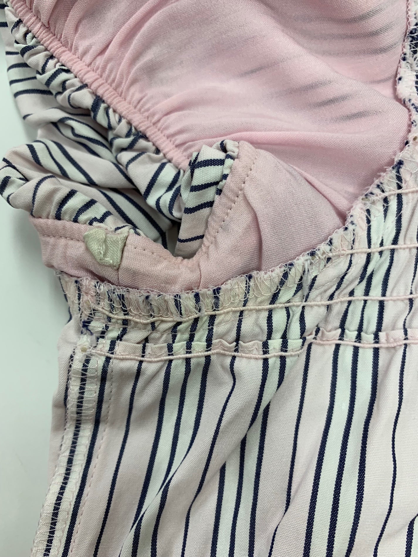 バーバリーブルーレーベル FE518-171-12 シャツ 36 ピンク ストライプ 2way リボン IT3S332PPD6W