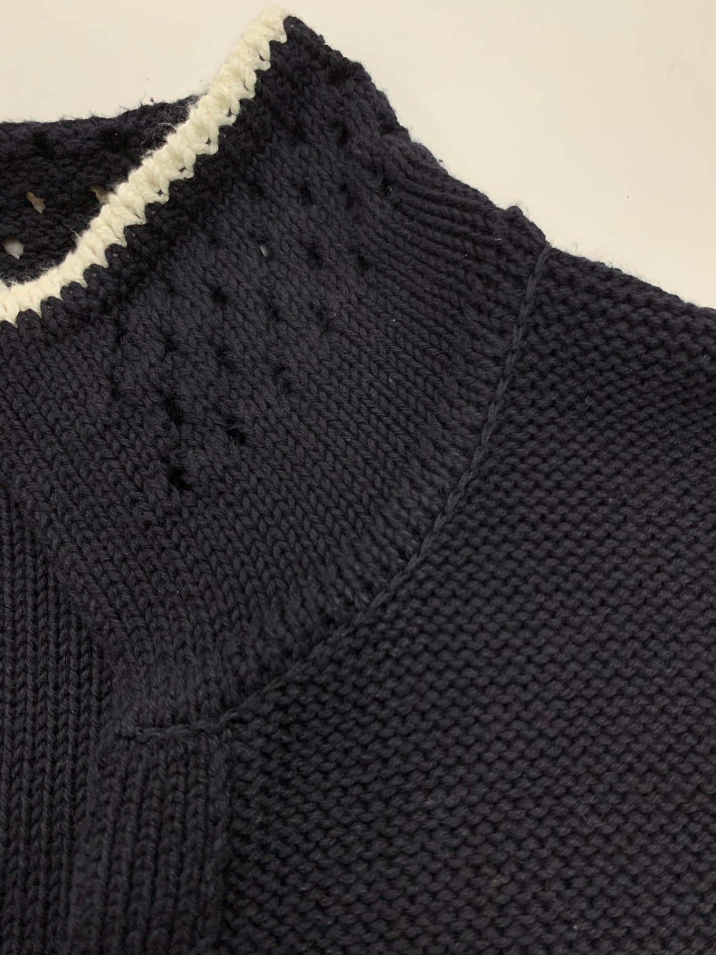 フォクシーブティック Knit Top Jeanne 44410 ニット 40 ネイビー ポロ IT1JSILSGAMG
